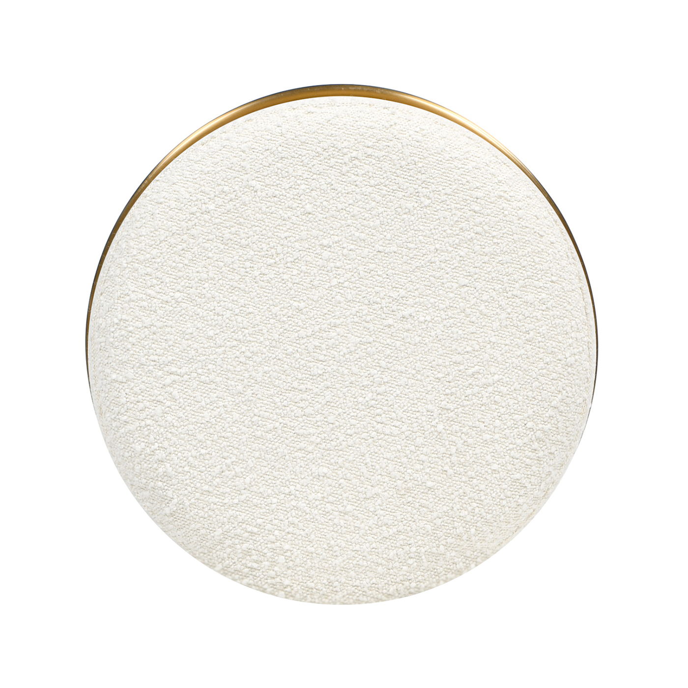 Nebula - Backless Round Upholstered Counter Stool With Burl - Ivory White - Best Buy Furniture