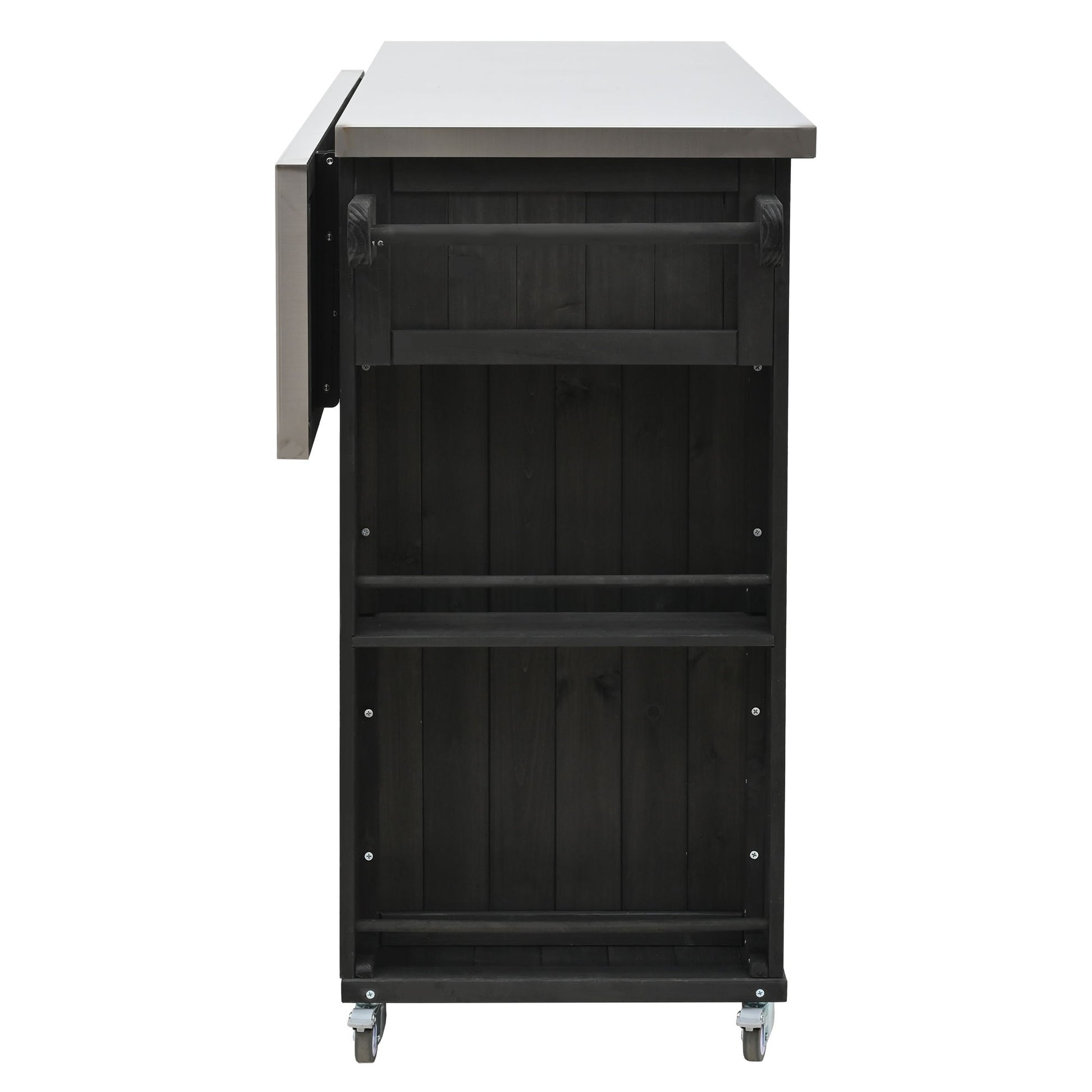 Outdoor Kitchen Island With Stainless Steel Top, Ample Storage Space, Towel And Spice Racks And A Bottle Opener - Best Buy Furniture