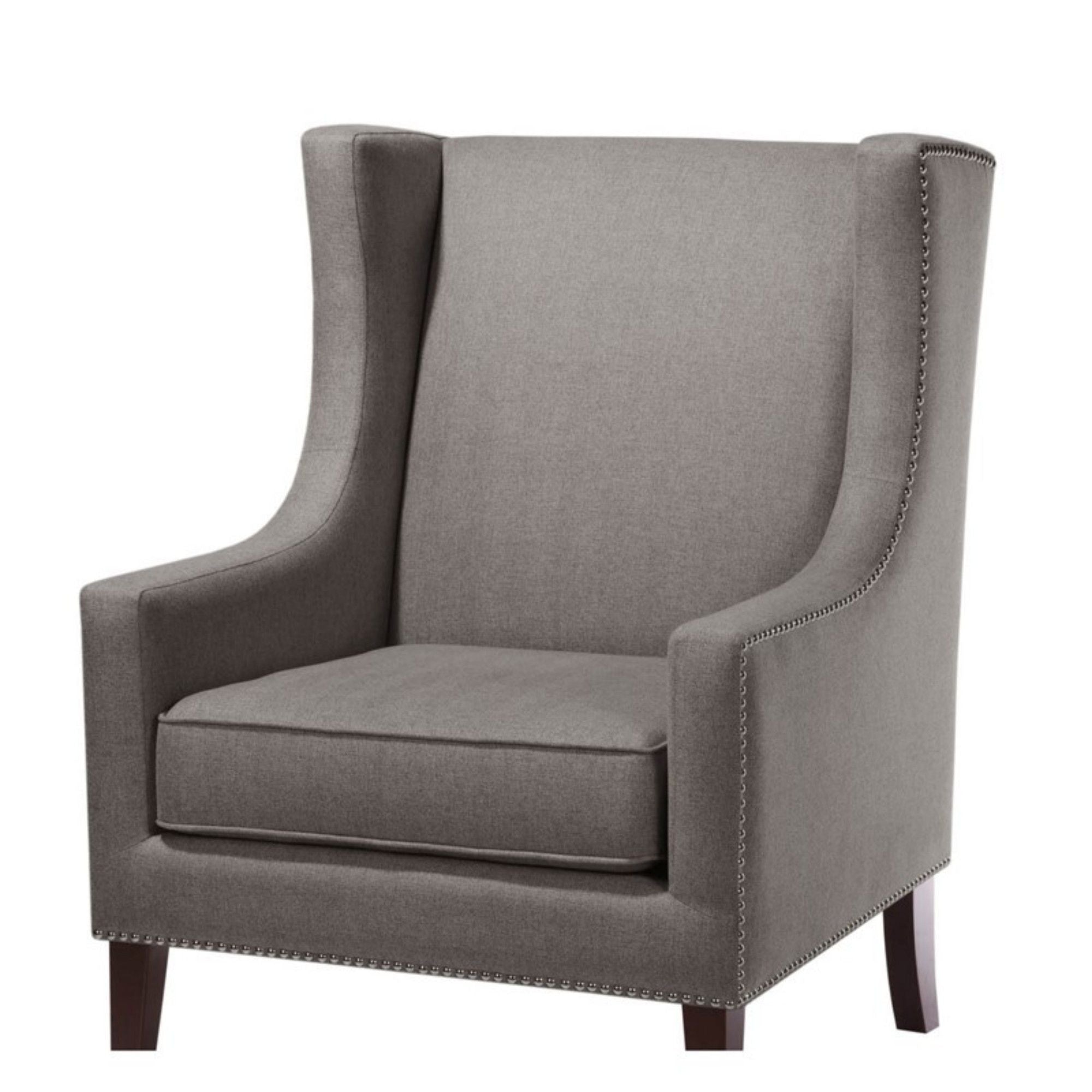Barton - Wing Chair With Nail Head Accents - Best Buy Furniture