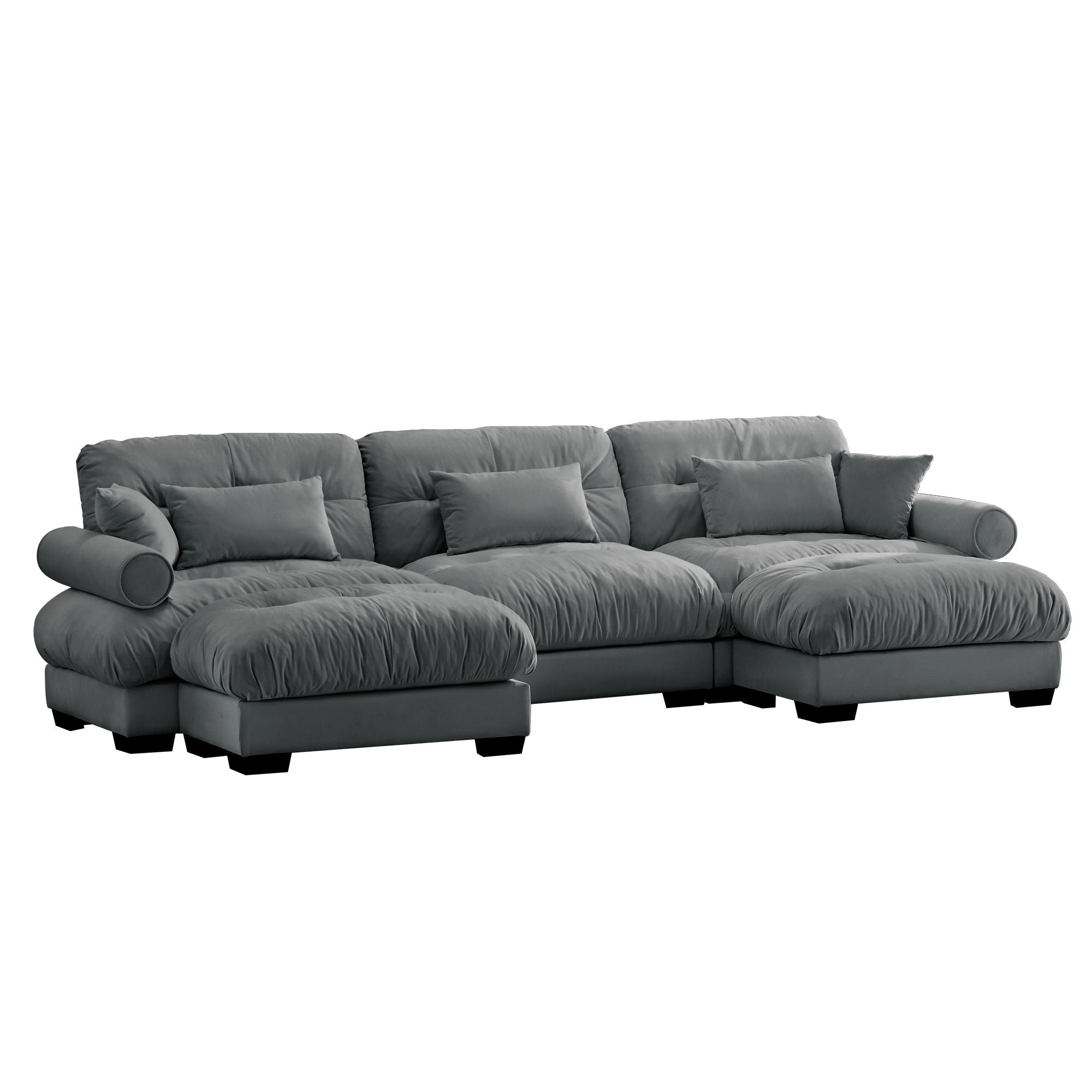 Super Comfort Oversized Modular Sectional Sofa With Movable Ottoman - Best Buy Furniture