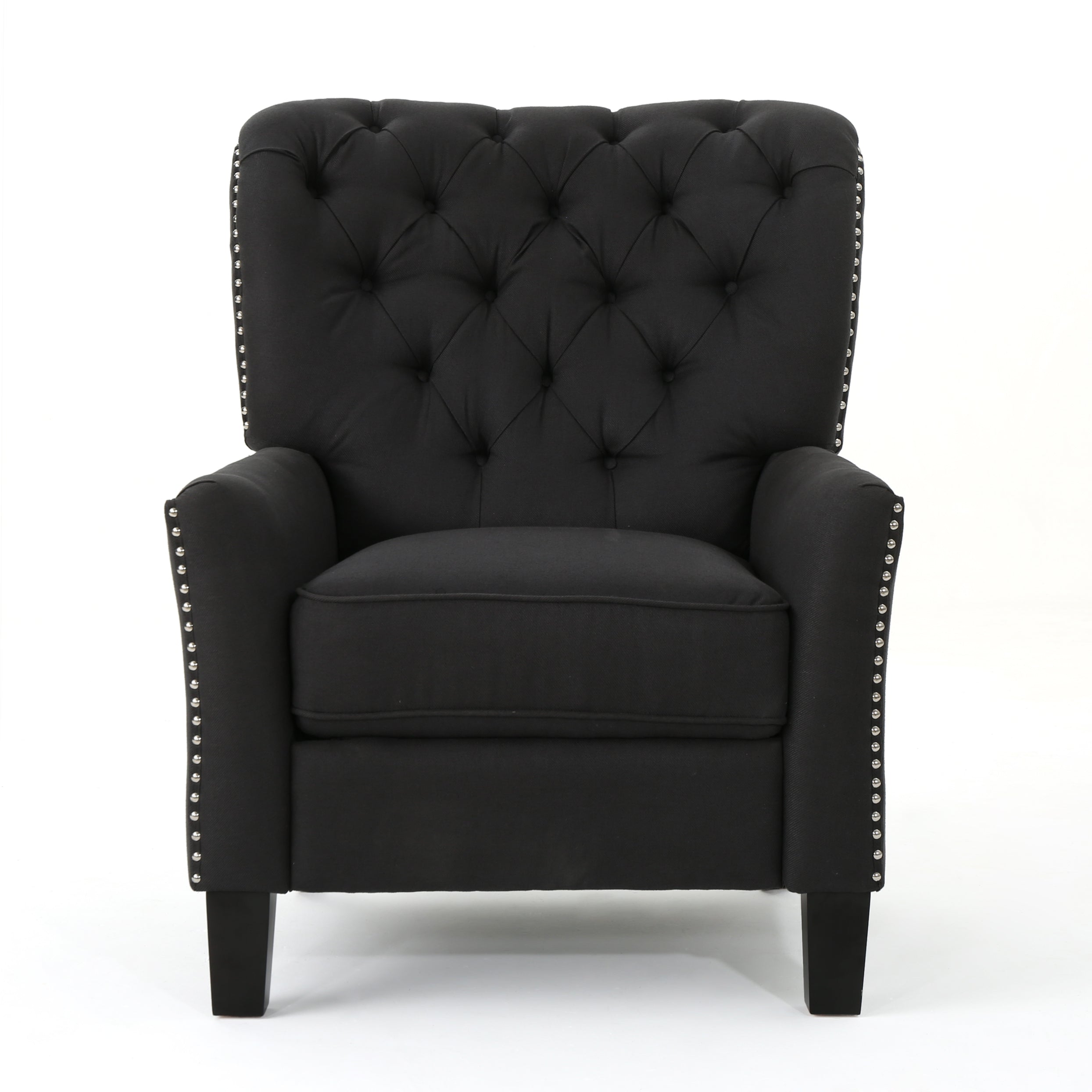Modern Dark Grey Fabric Push Back Recliner - Best Buy Furniture