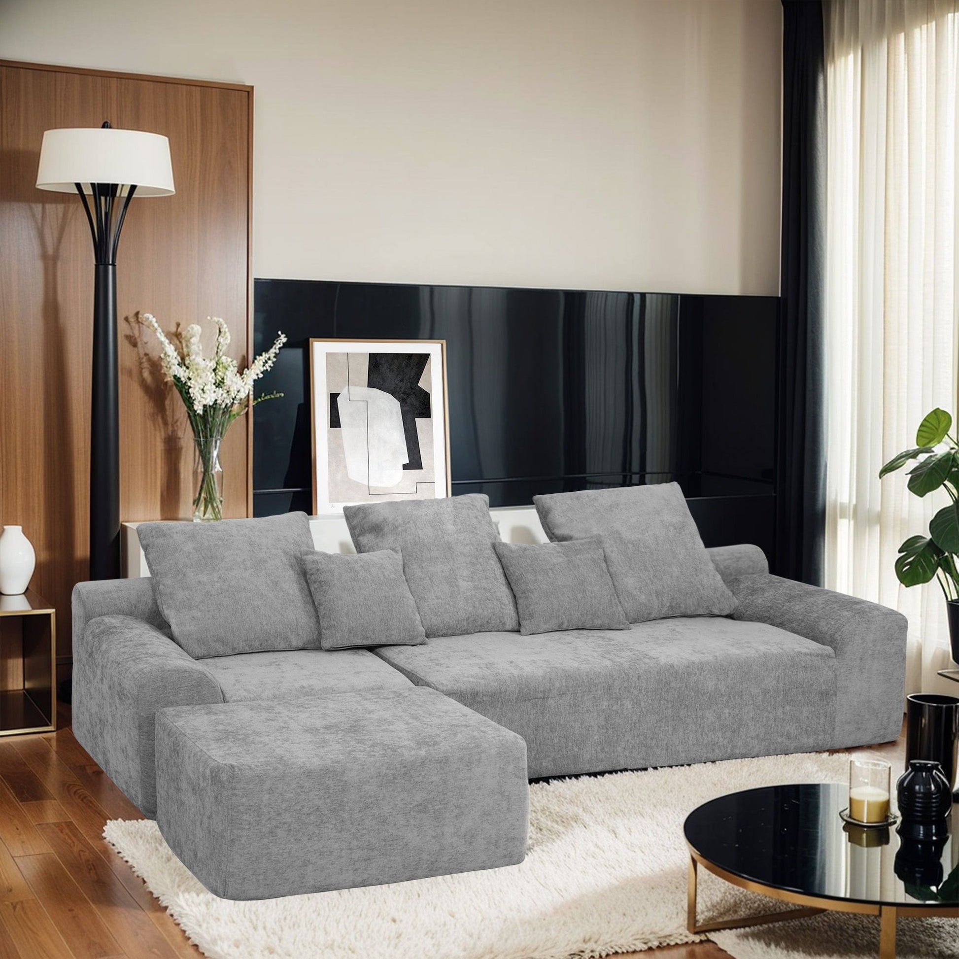 Modern L Shaped Sectional Sofa With Adjustable Configurations - Best Buy Furniture
