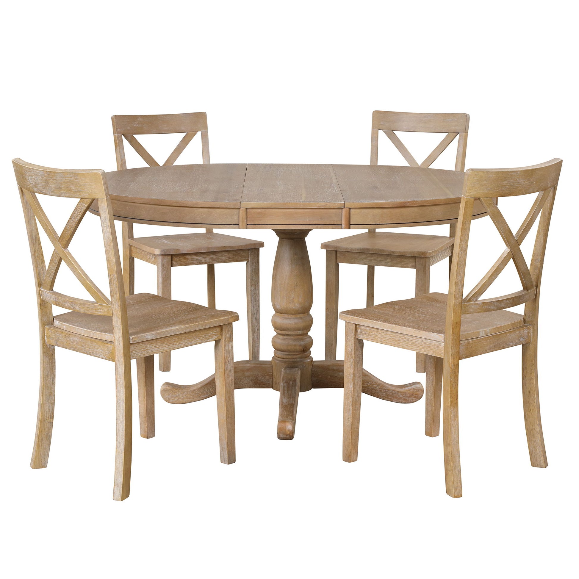 Modern Dining Table Set For 4, Round Table And 4 Kitchen Room Chairs, 5 Piece Kitchen Table Set For Dining Room, Dinette, Breakfast Nook - Best Buy Furniture