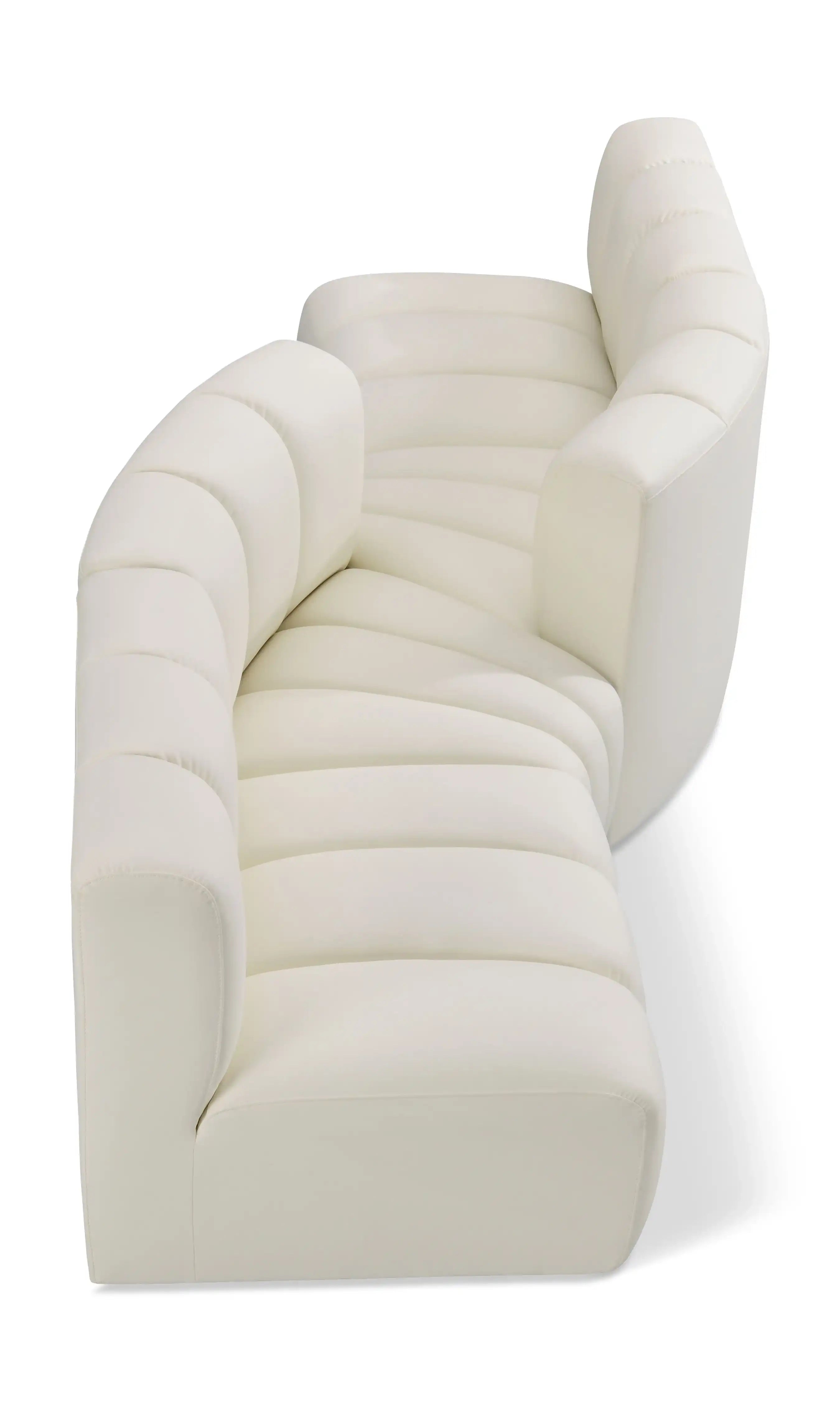 Arc - Faux Leather 4 Piece Sofa - Best Buy Furniture