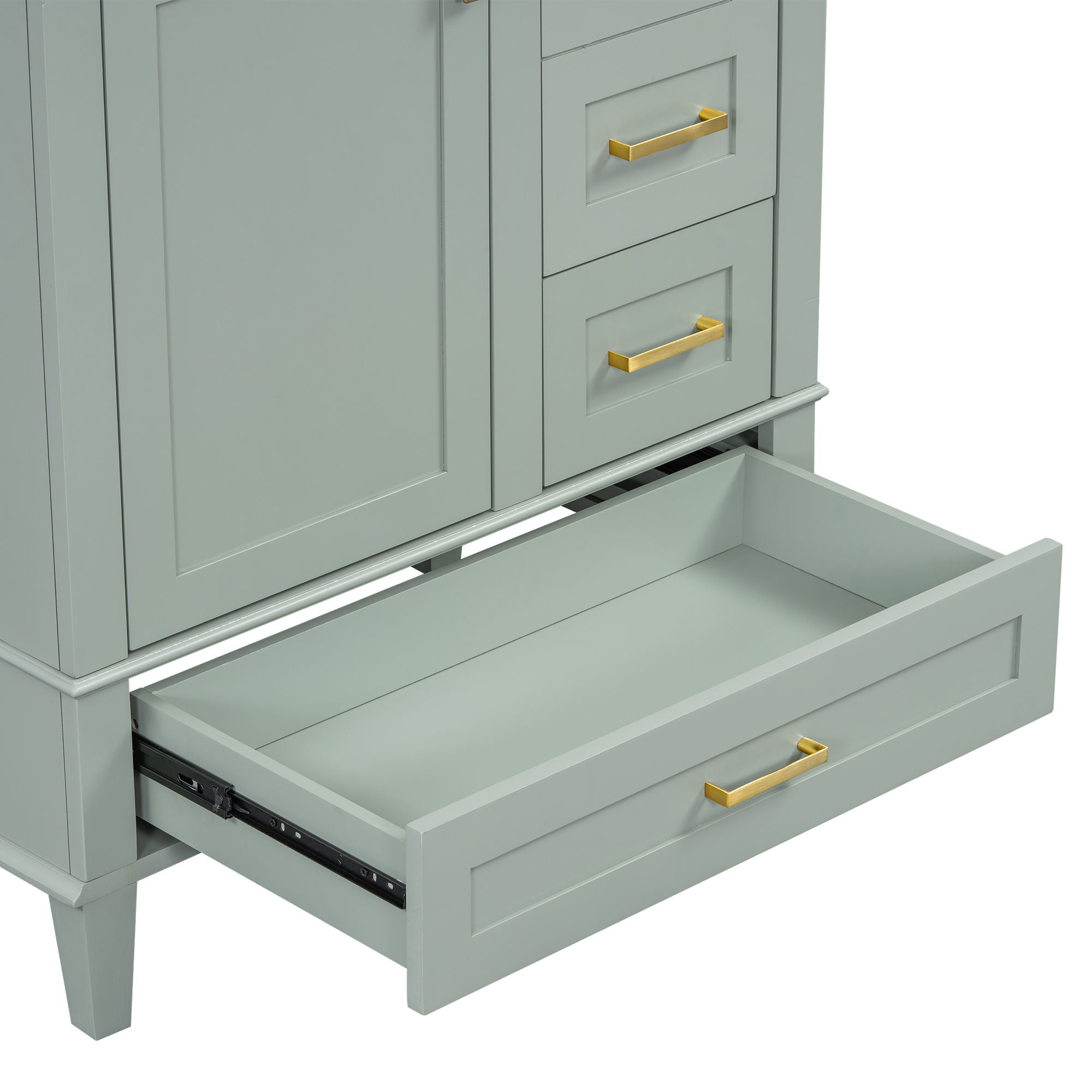 Bathroom Vanity, Modern Bathroom Cabinet With Sink Combo Set, Bathroom Storage Cabinet With A Soft Closing Door And 3 Drawers, Solid Wood Frame - Best Buy Furniture