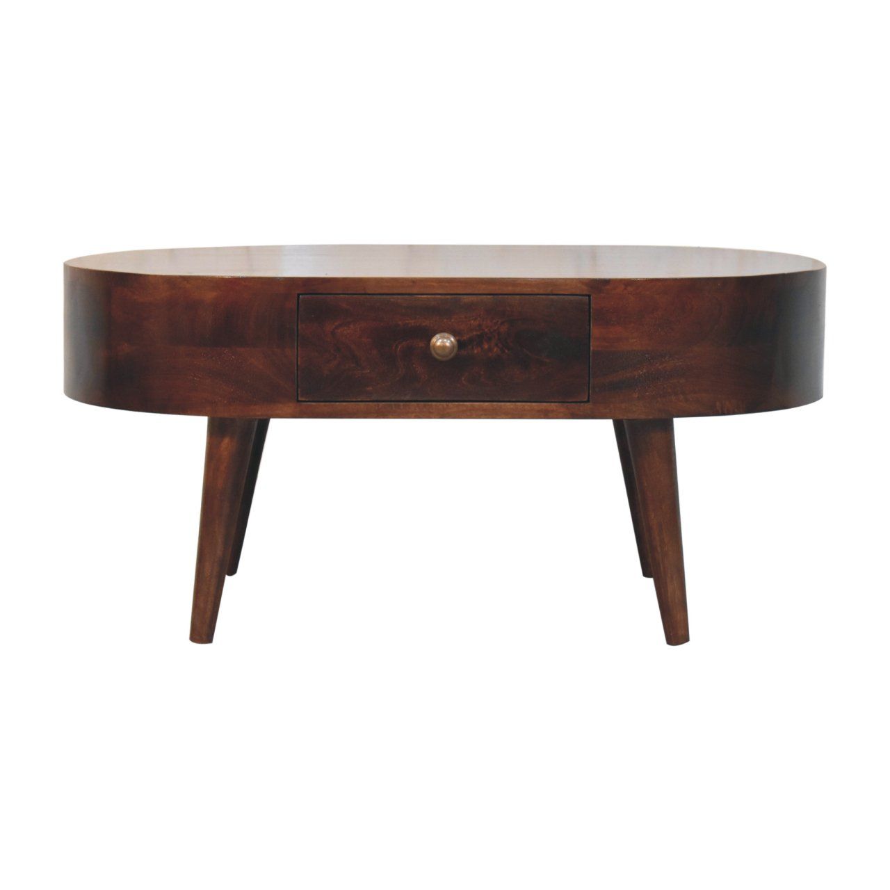 Rounded Wood Table - Best Buy Furniture