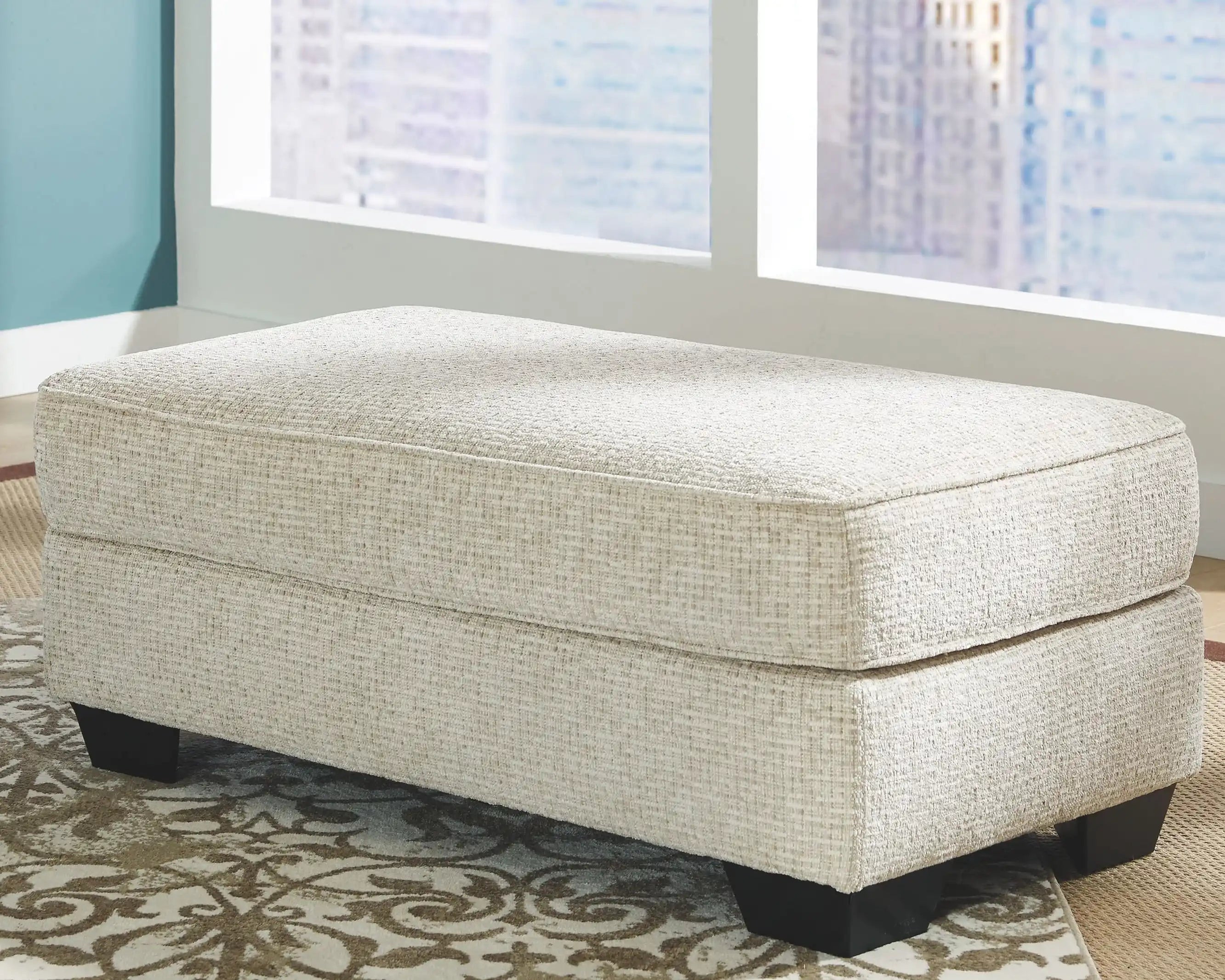 Monaghan - Ottoman - Sandstone - Best Buy Furniture