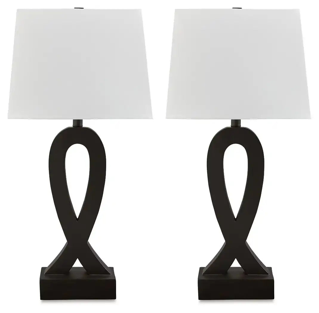 Markellton - Poly Table Lamp (Set of 2) - Black - Best Buy Furniture
