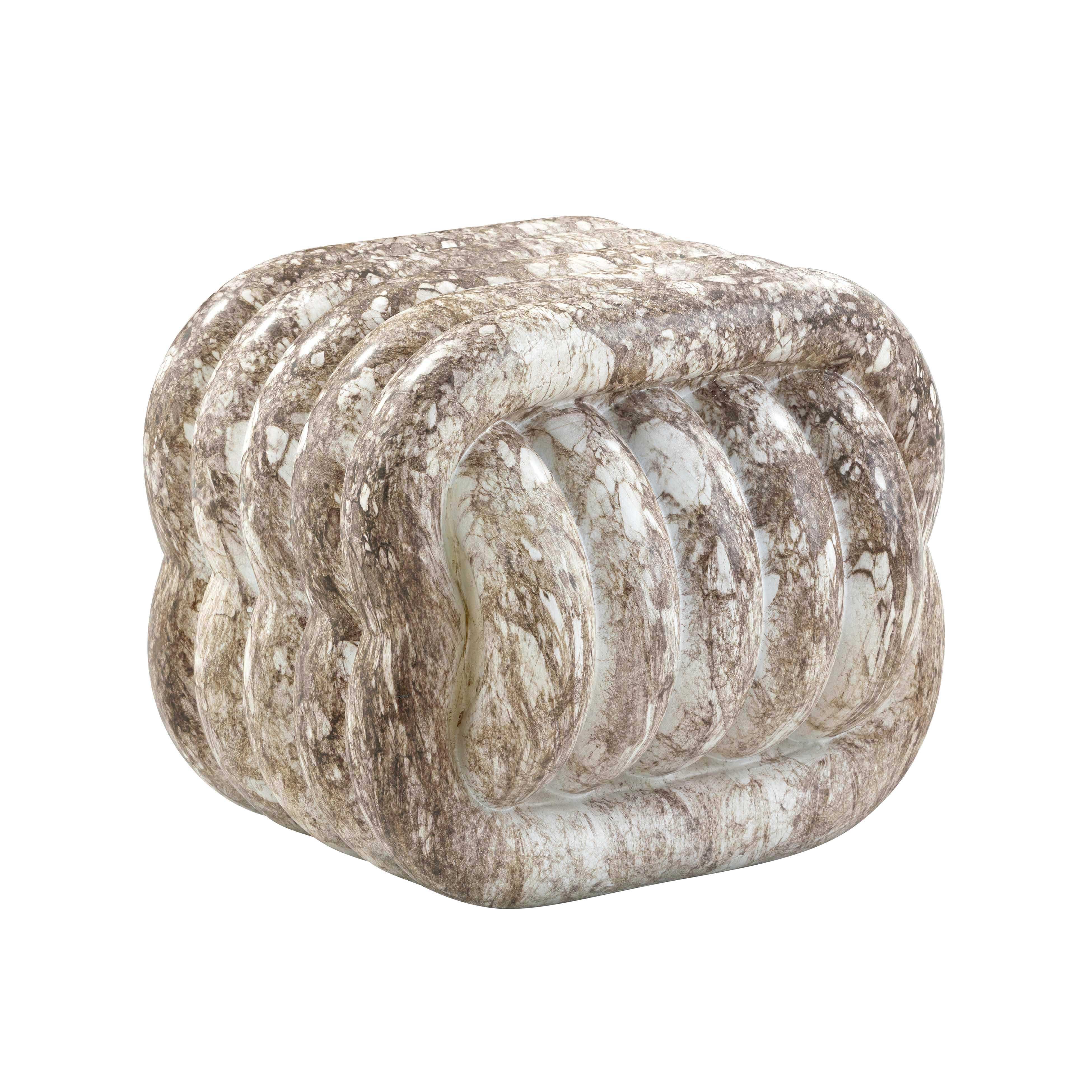 Love Knot - Faux Marble Indoor / Outdoor Accent Stool - Best Buy Furniture