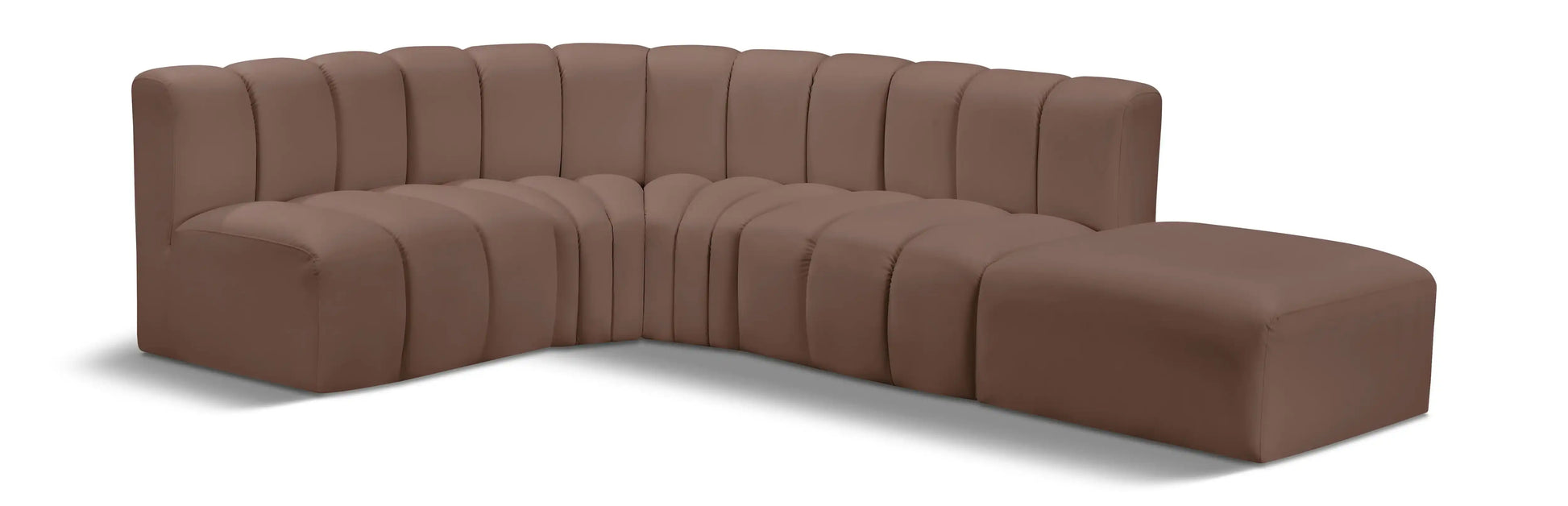 Arc - Faux Leather 5 Piece Corner Modular Sofa - Best Buy Furniture