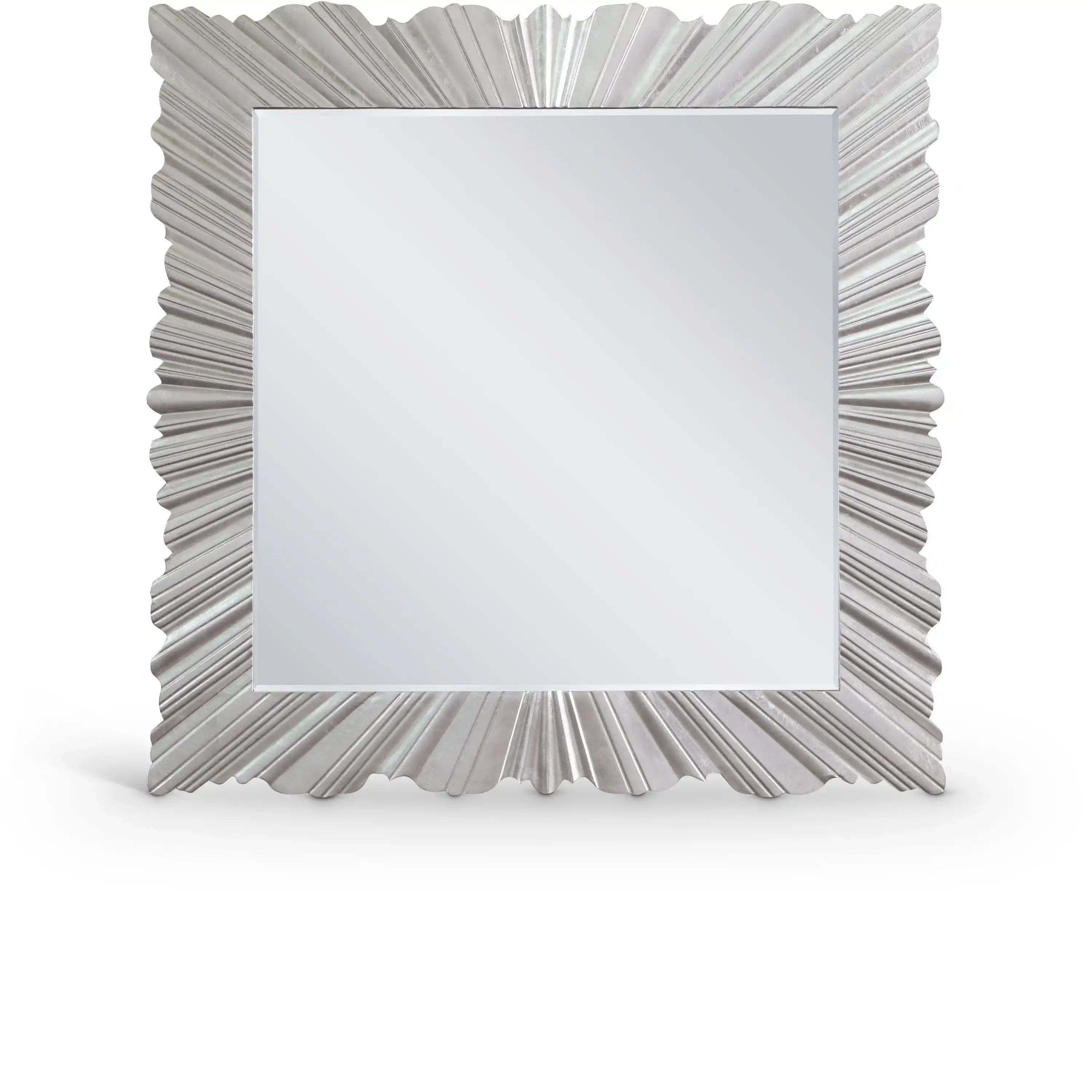 Silverton - Leaf Mirror - Silver - Best Buy Furniture