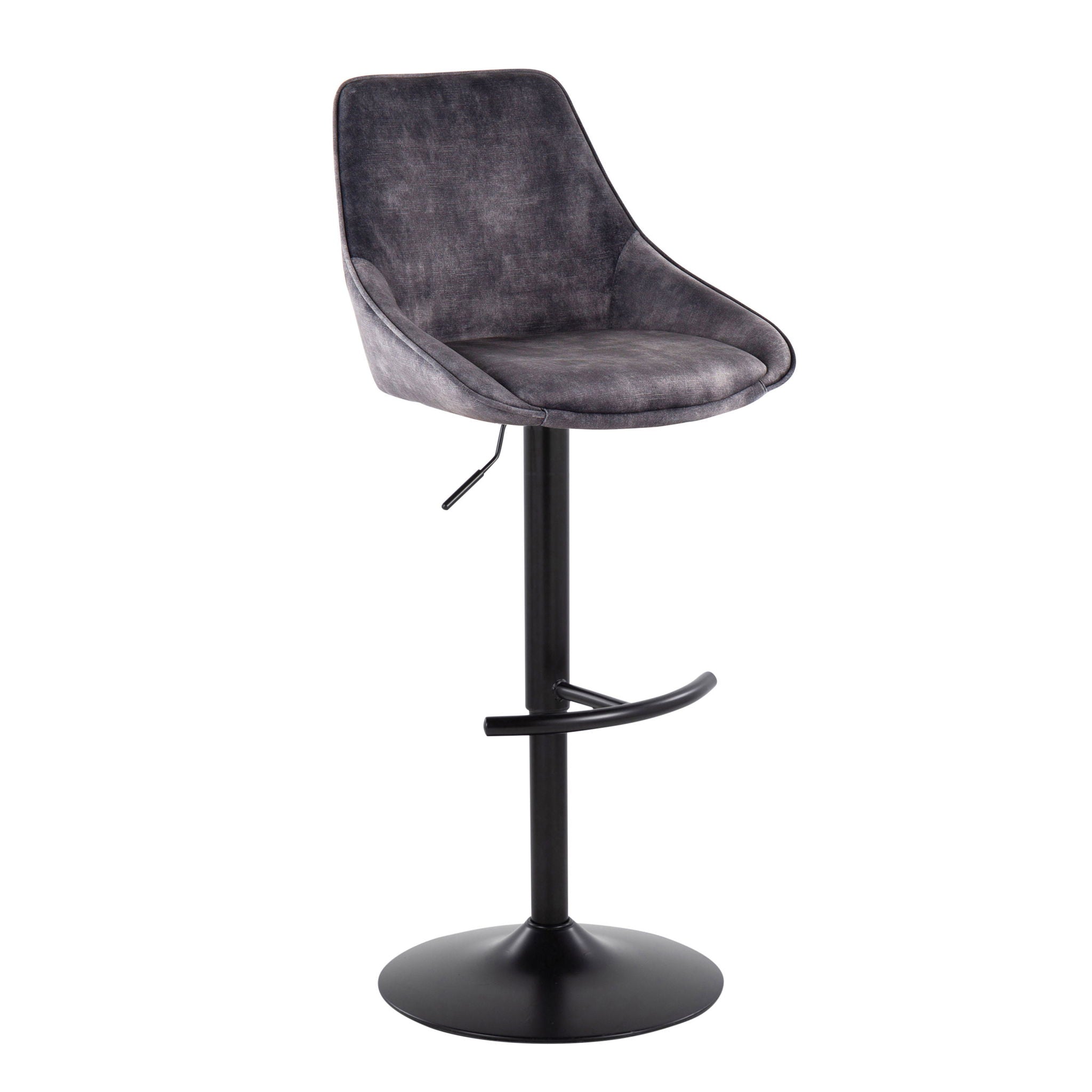 Diana - Contemporary Adjustable Barstool & Swivel With Rounded T Footrest (Set of 2) - Best Buy Furniture