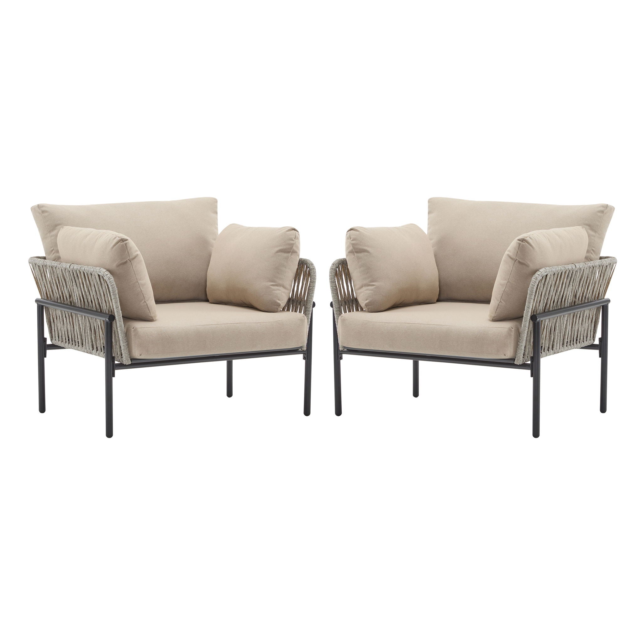Rope Lounge Chair With Cushions For Modern Spaces - Best Buy Furniture