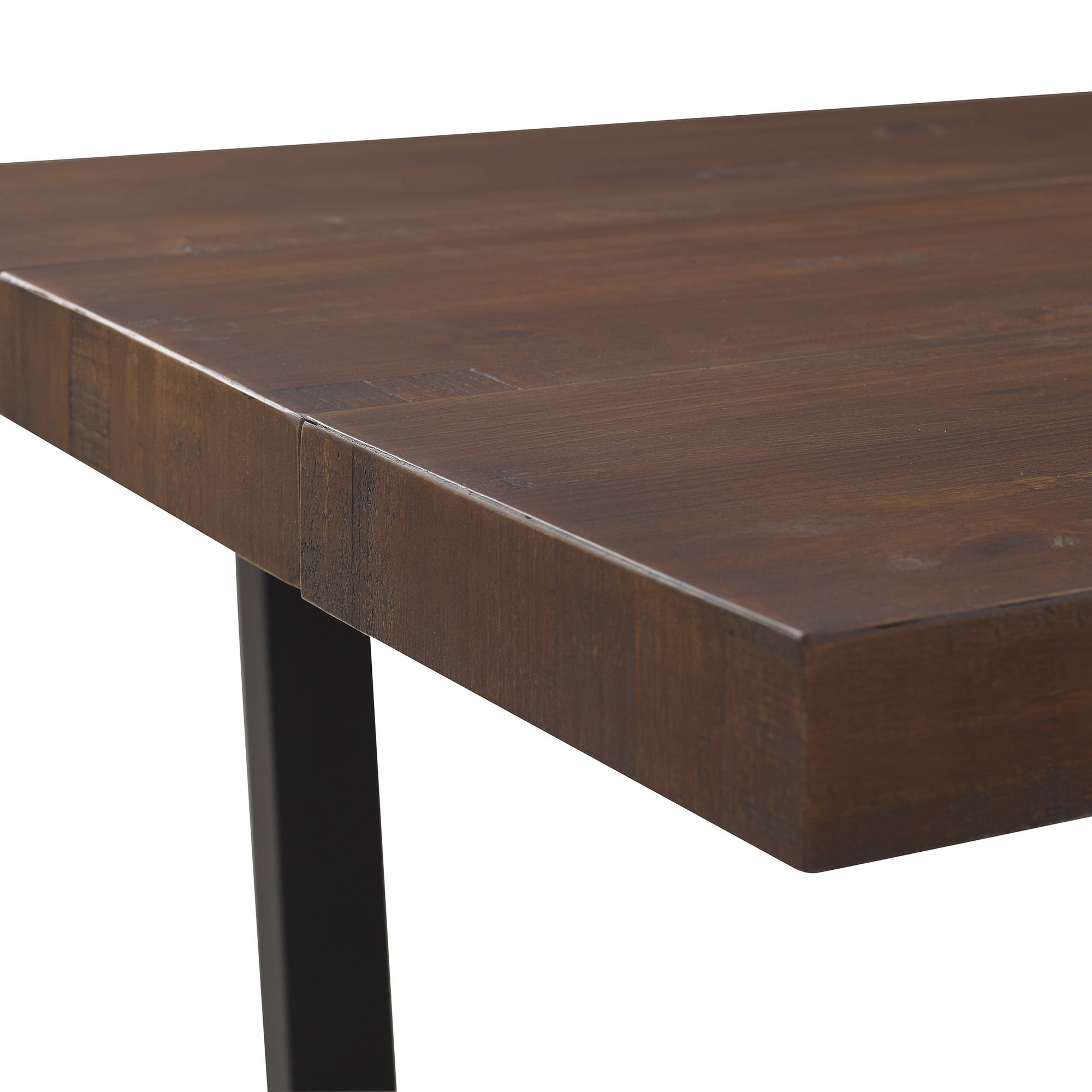 Modern Distressed Solid Wood And Metal Open Frame Dining Table - Best Buy Furniture