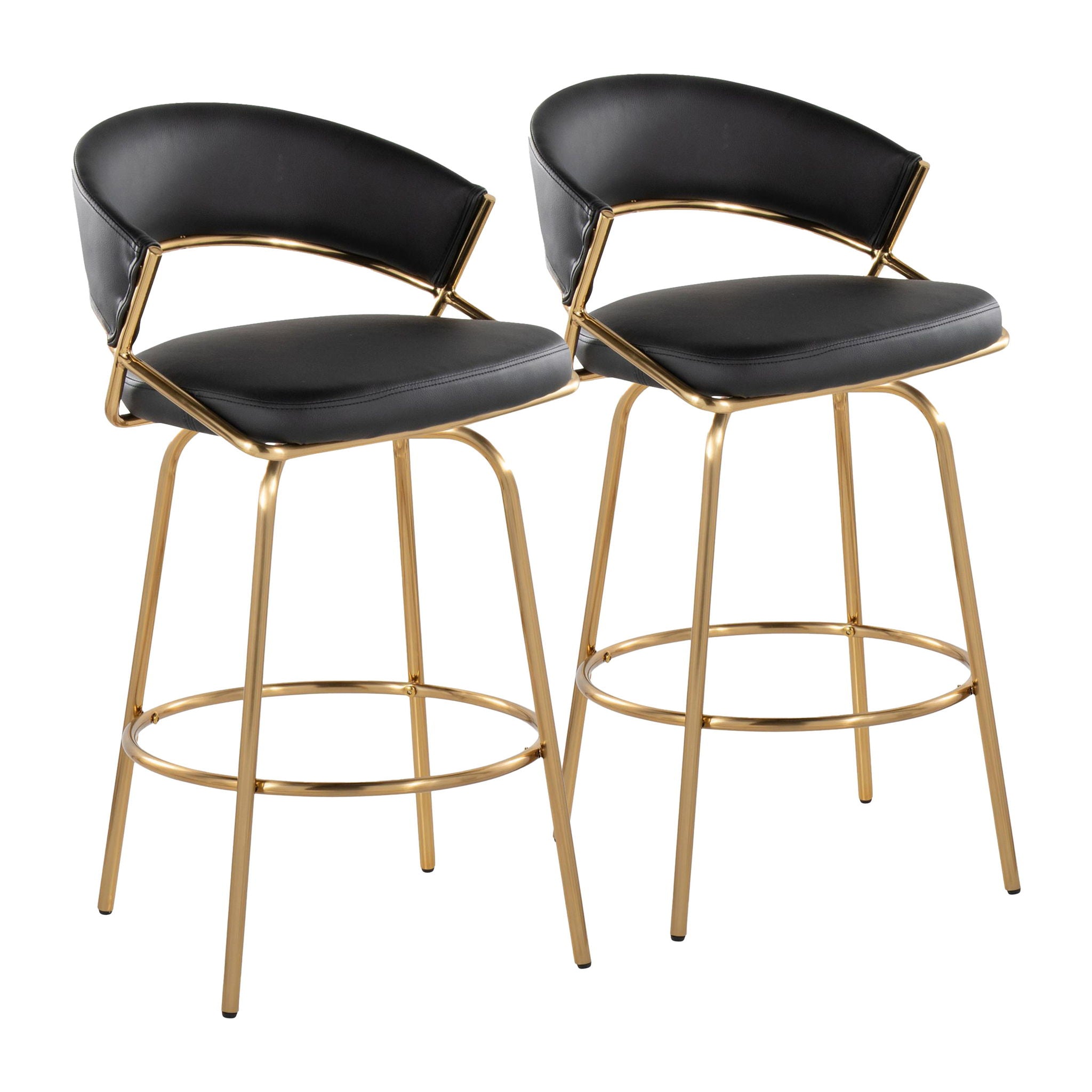 Jie - Glam Fixed Height Counter Stool (Set of 2) - Best Buy Furniture