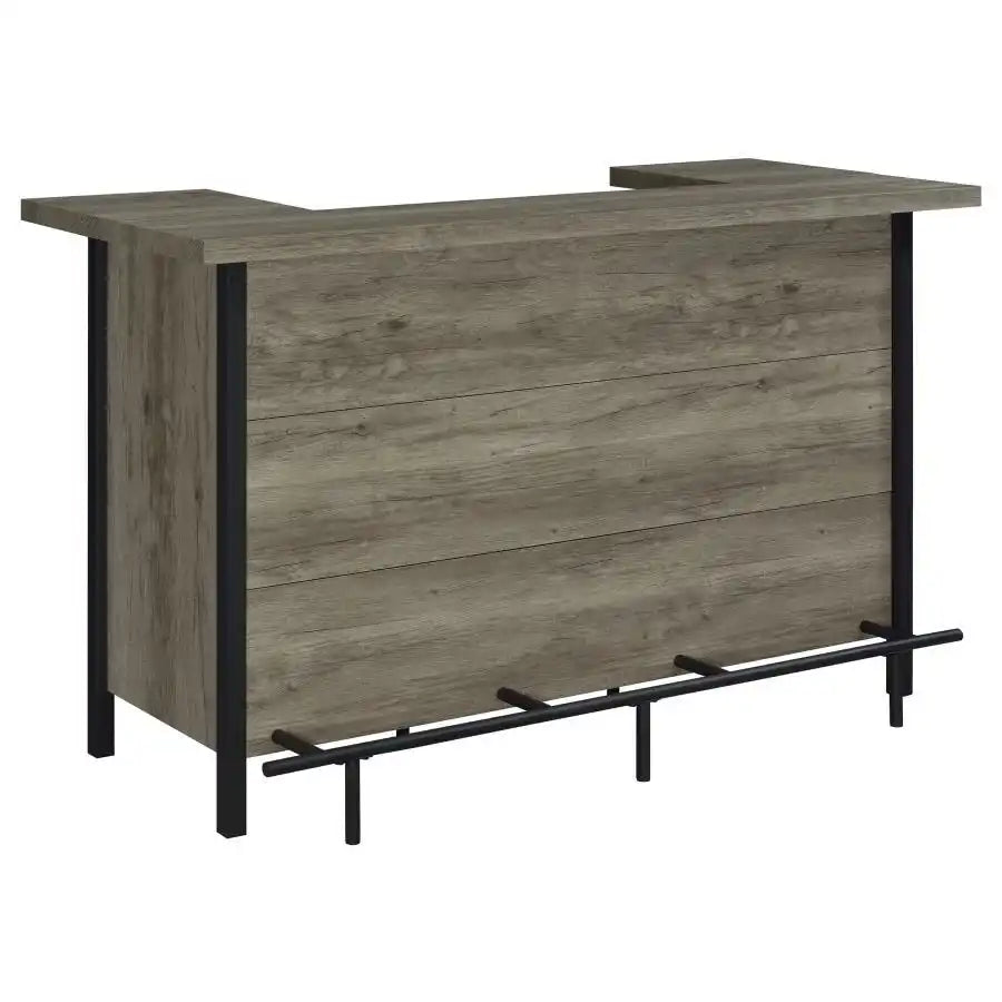 Bellemore - Freestanding Home Bar Wine Cabinet - Gray Driftwood - Best Buy Furniture