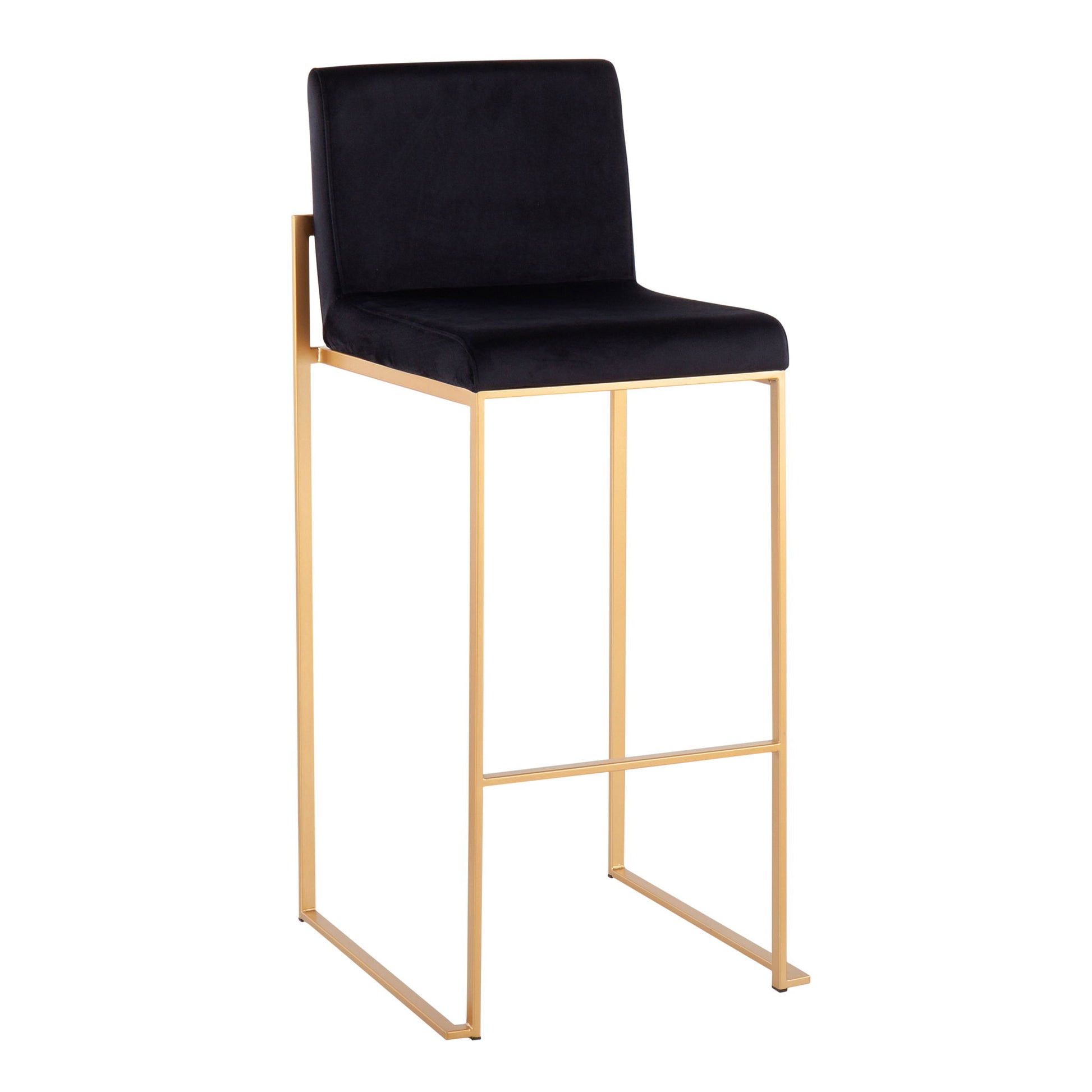 Fuji - Contemporary Design High Back Barstool (Set of 2) - Best Buy Furniture