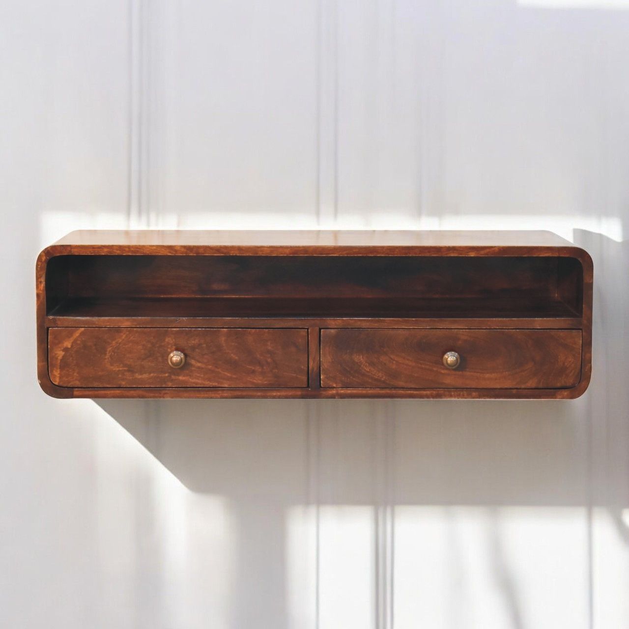 Floating Open Console - Walnut - Best Buy Furniture