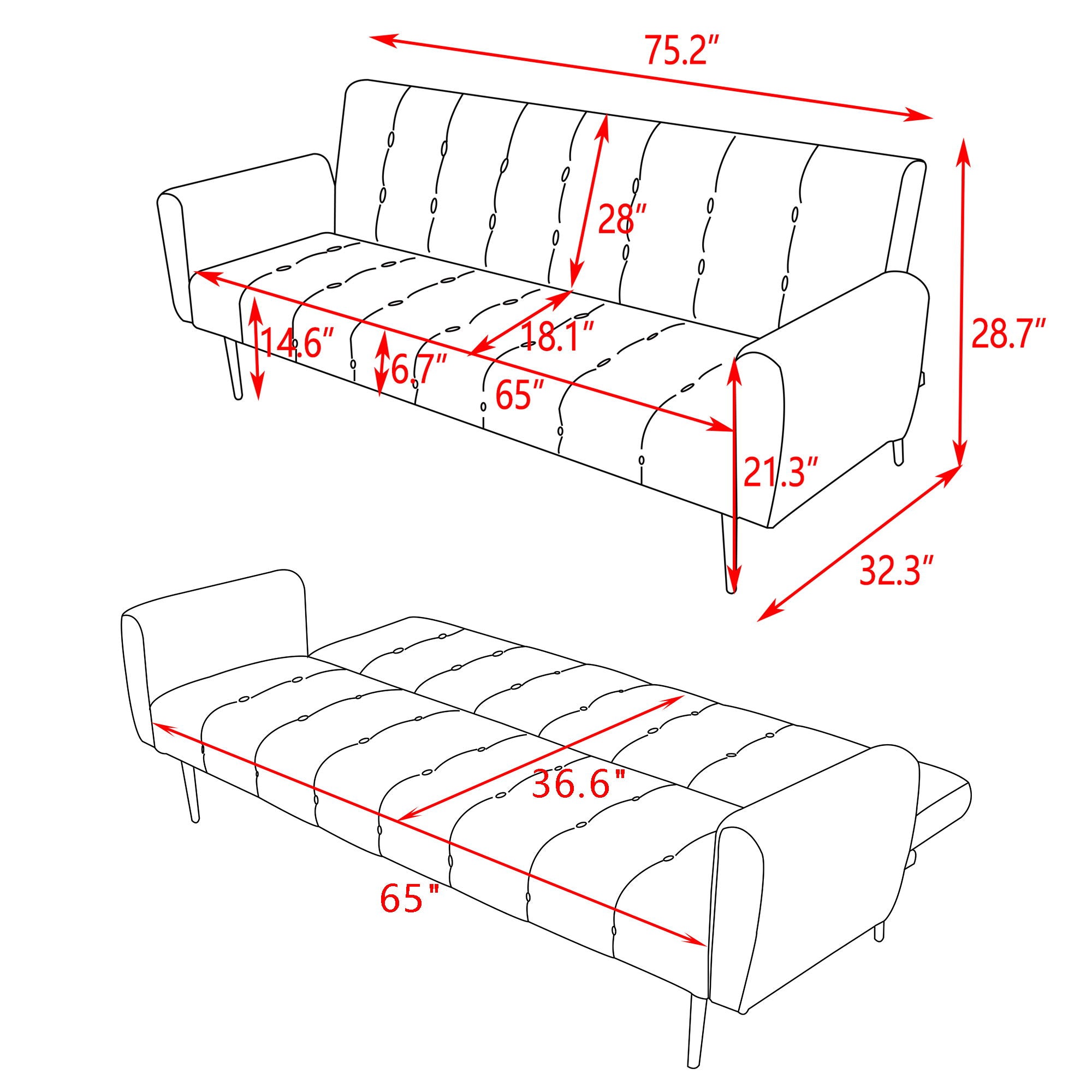 Comfort Compact Design Sofa Bed - Best Buy Furniture
