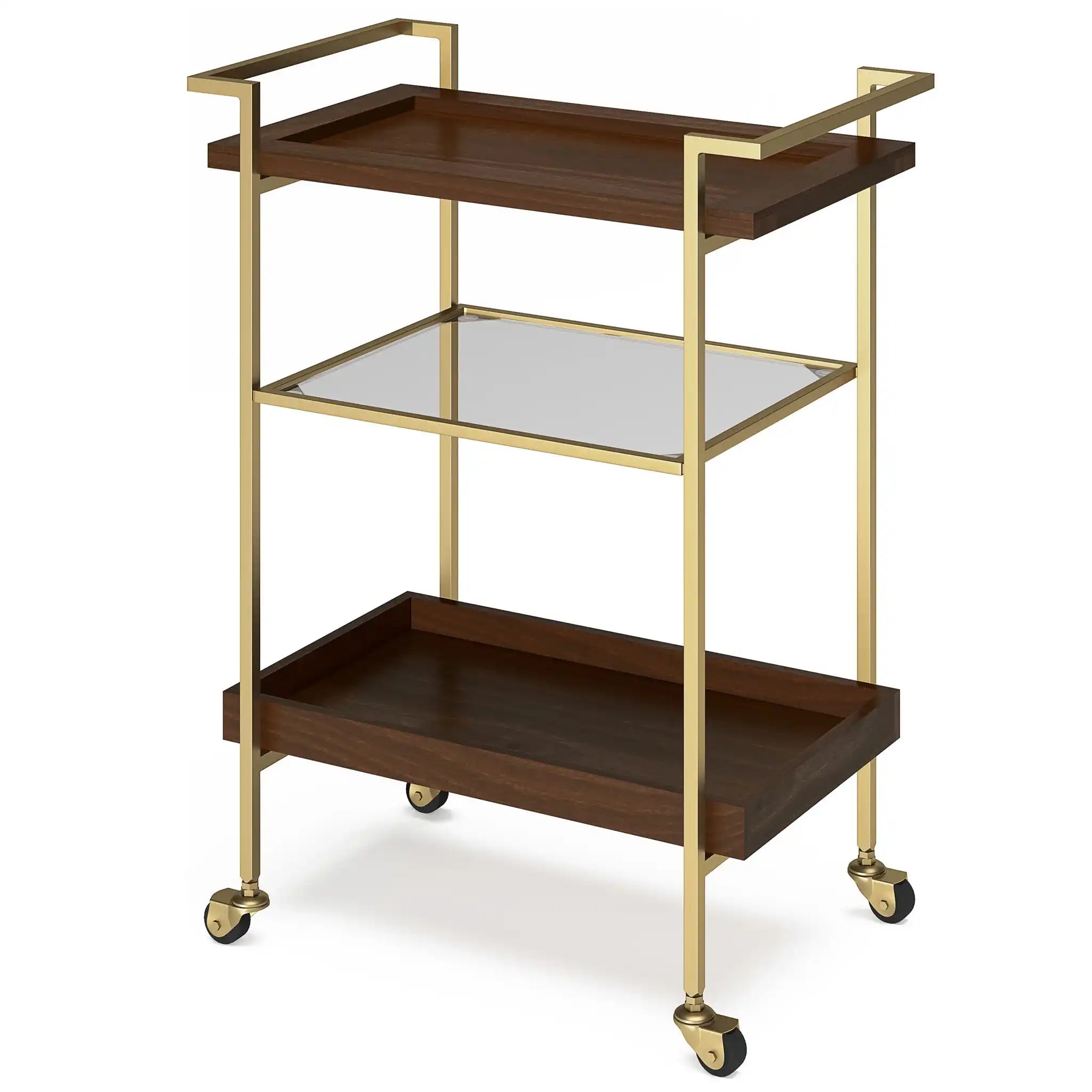 Jace - Bar Cart - Cognac - Best Buy Furniture
