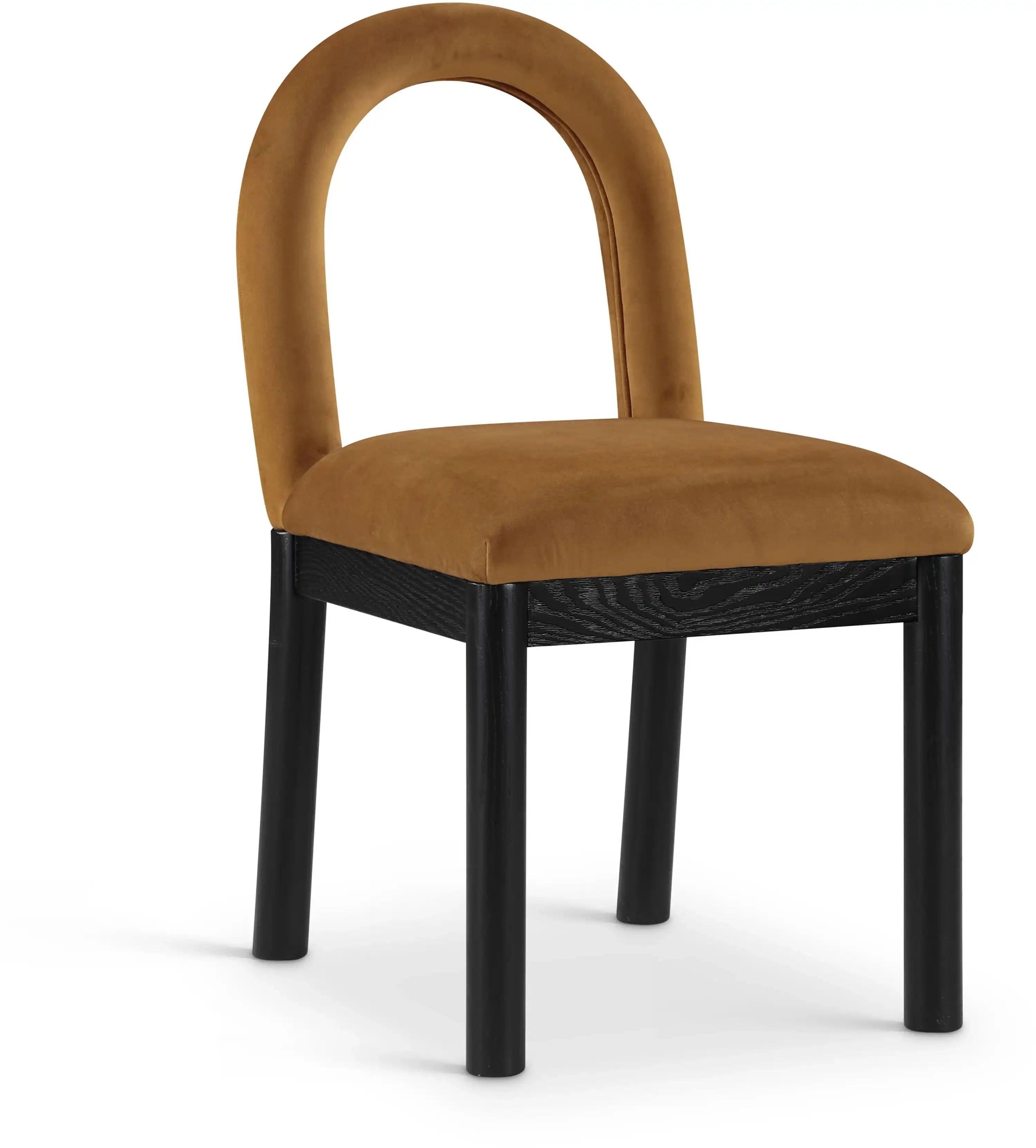 Conrad - Velvet Dining Chair With Black Legs - Best Buy Furniture