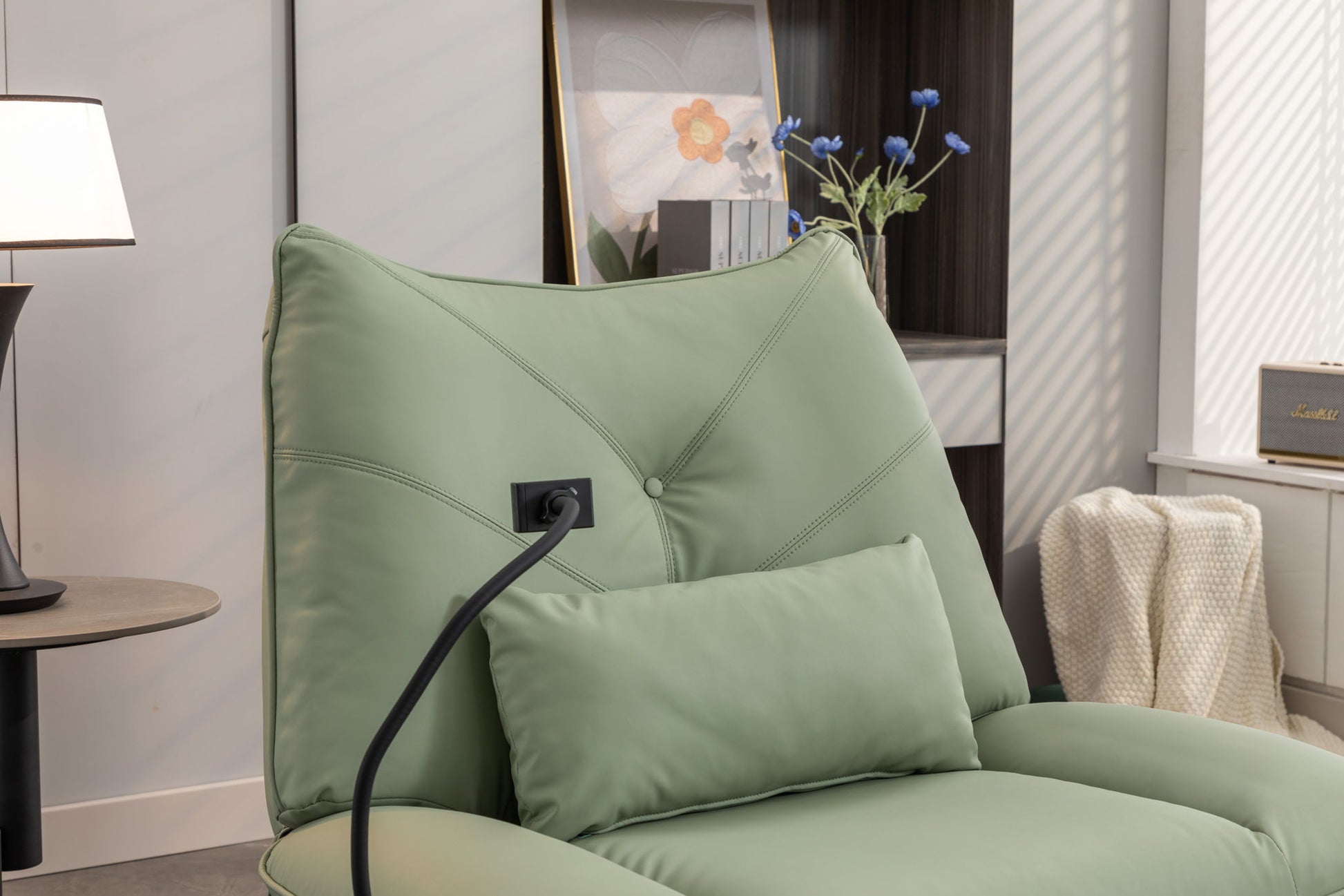 270 Swivel Glider Recliner Chair, Power Recliner Rocking Chair, USB Port Charge For Nursery Chair With Atmosphere Lamp For Living Room Bedroom Apartment - Best Buy Furniture