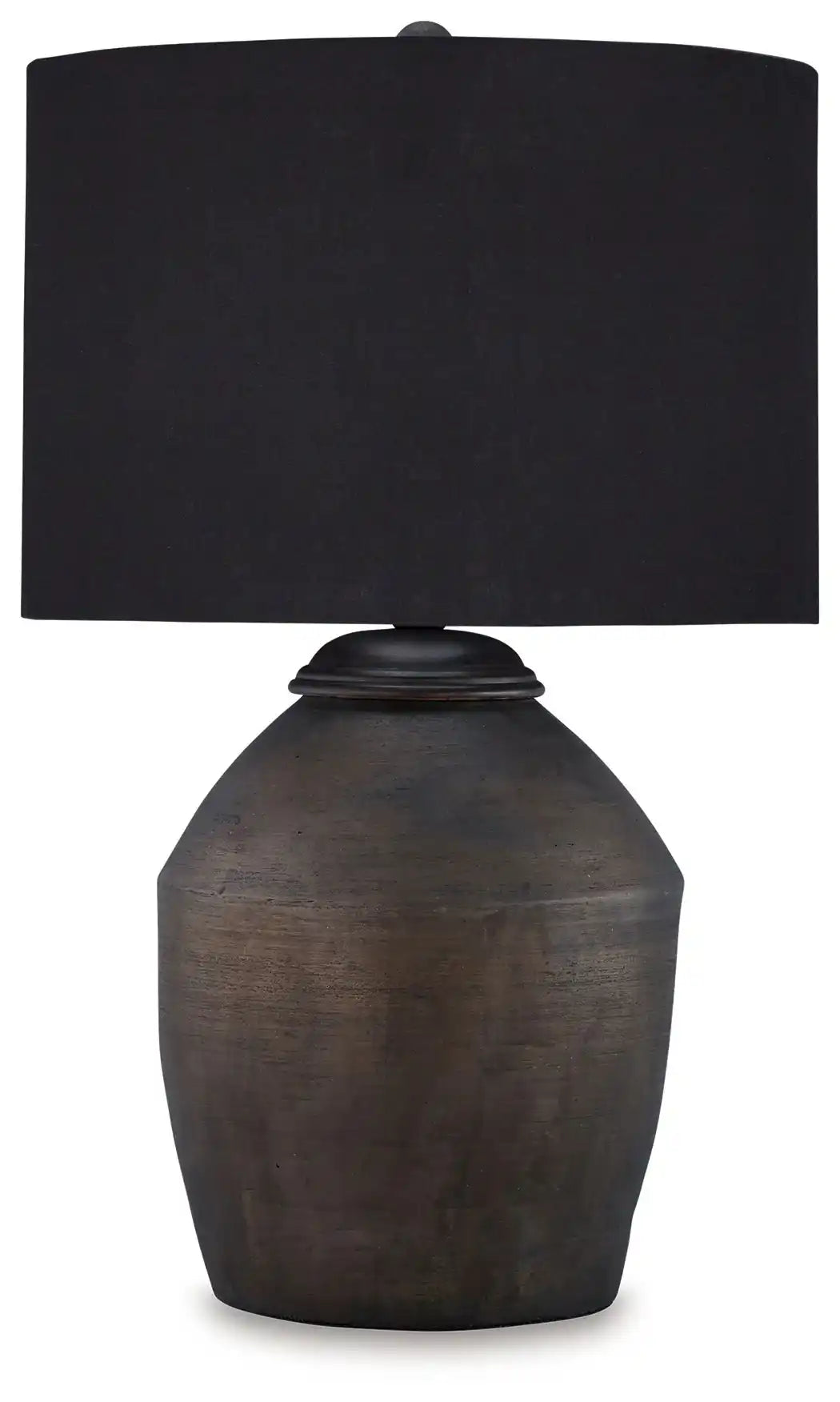 Naareman - Terracotta Table Lamp - Metallic Black - Best Buy Furniture
