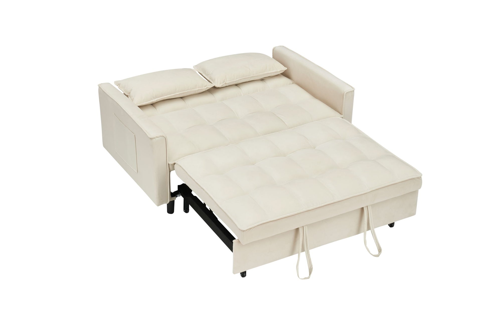 Modern Velvet Sofa, Sofa Pull-Out Bed, Small Love Seat Casual Sofa With Back, With Pillow, Pockets, Living Room Furniture, 3 In 1 Convertible Sleep Sofa Bed - Best Buy Furniture