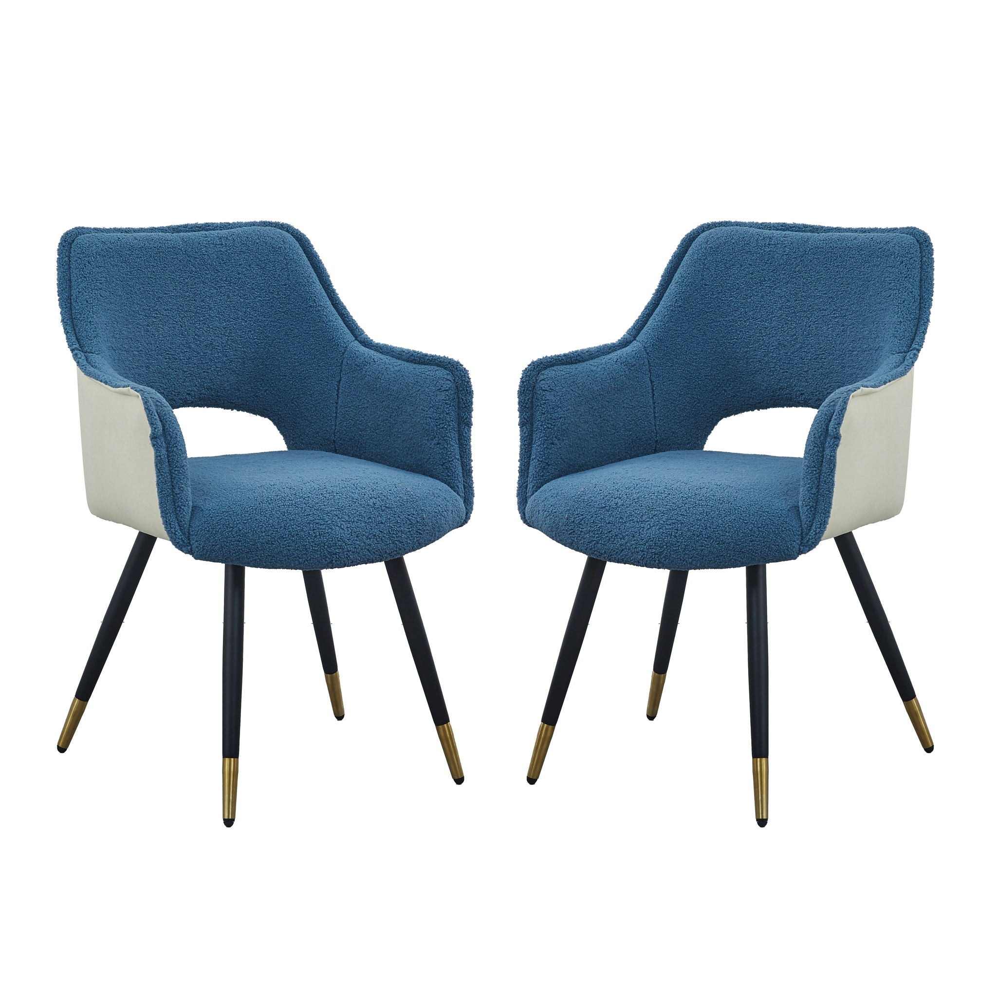 Side Chair, Living Room Bedroom Kitchen Vanity Accent Chair (Set of 2) - Blue - Best Buy Furniture