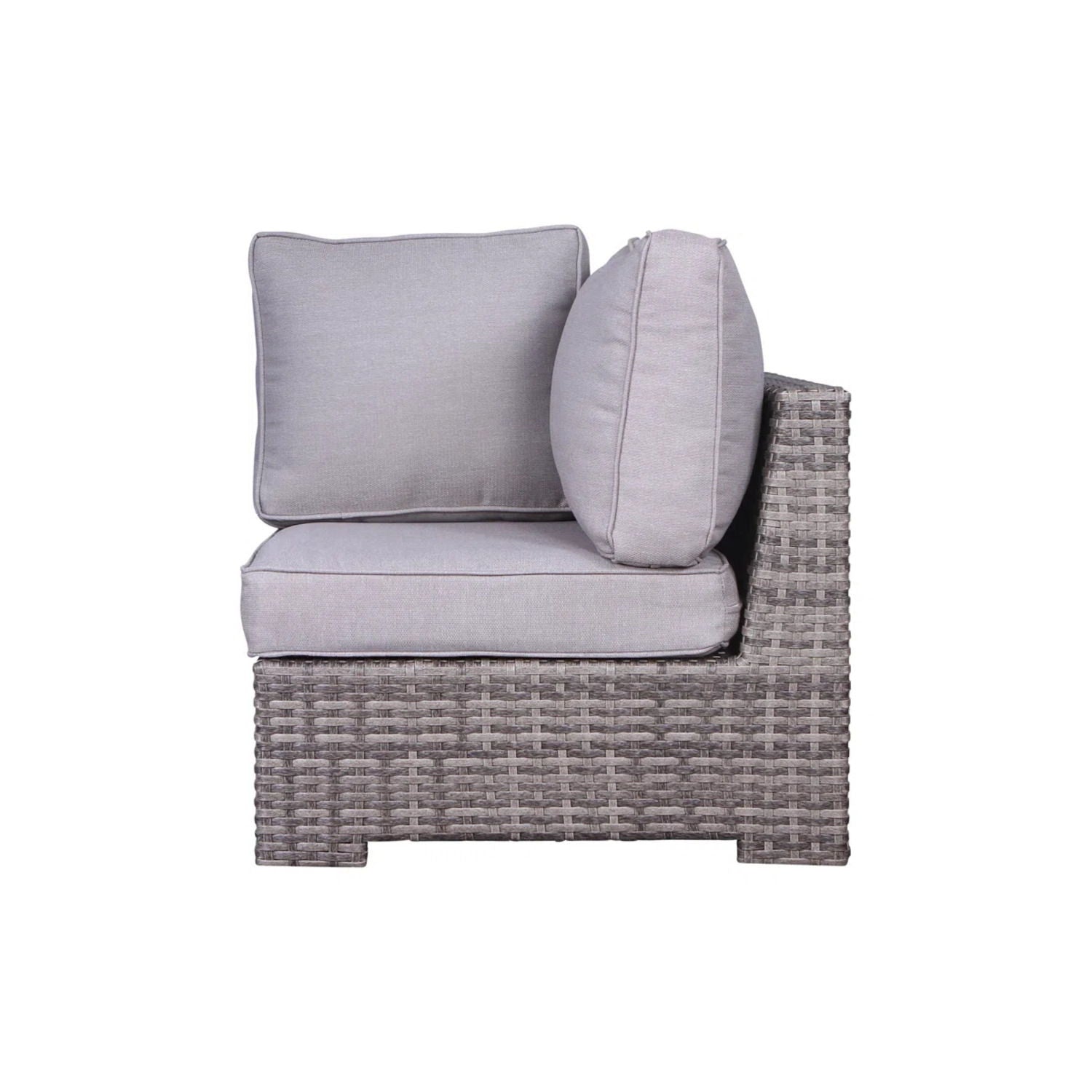 Outdoor 6 Person Wicker Seating Group With Cushions - Gray Mix - Best Buy Furniture