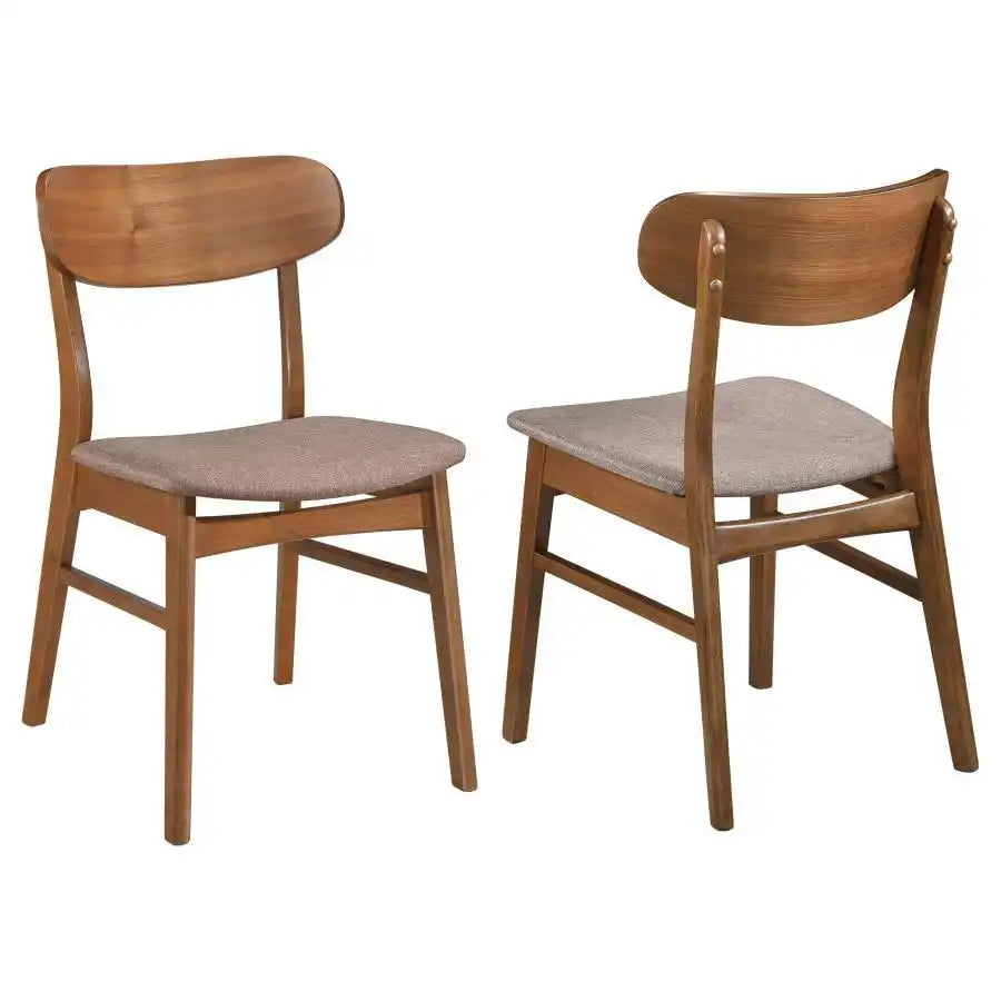 Dortch - Dining Side Chair (Set of 2) - Walnut And Brown - Best Buy Furniture