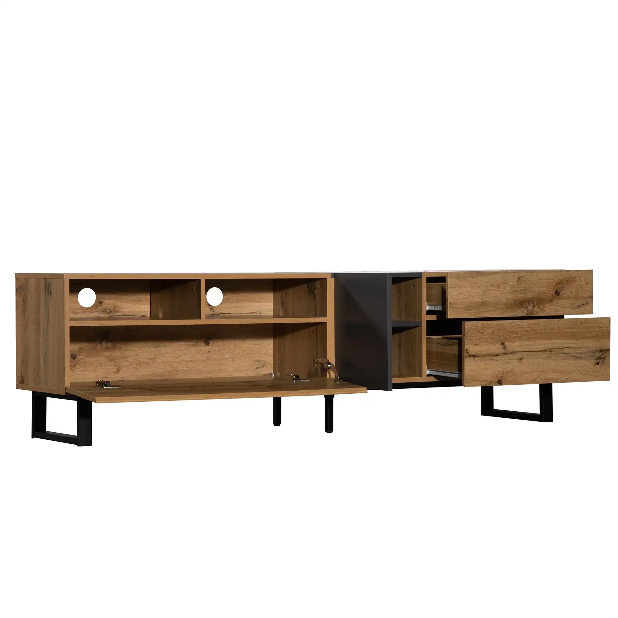 70" Modern TV Stand, Media Console with Double Storage - Best Buy Furniture