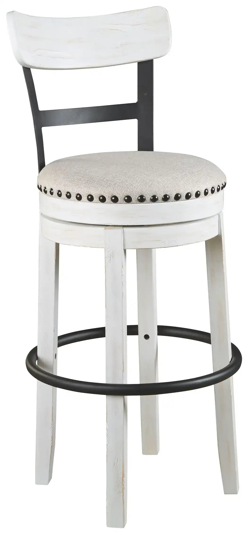 Valebeck - Tall Upholstered Swivel Barstool - Best Buy Furniture