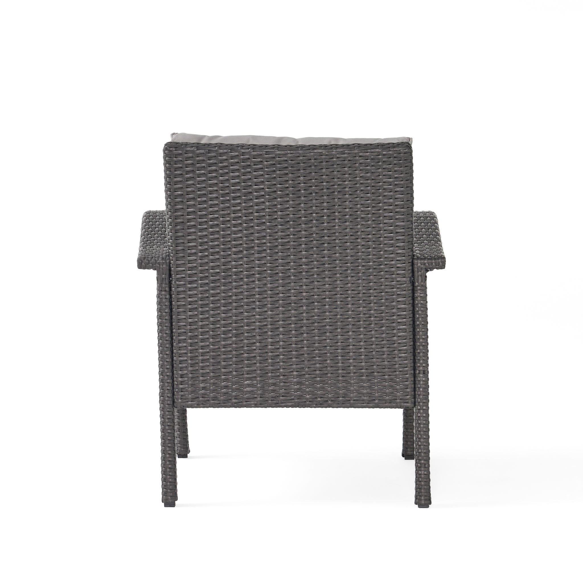 Honolulu - Modern Chat Set of 5 With Wicker - Gray / Silver - Best Buy Furniture