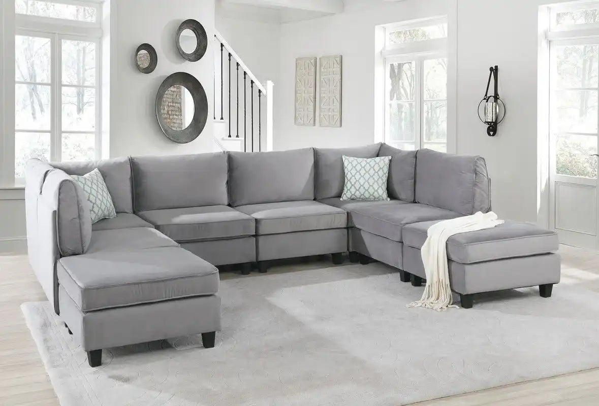 Simona - Velvet Modular Sectional Sofa - Best Buy Furniture