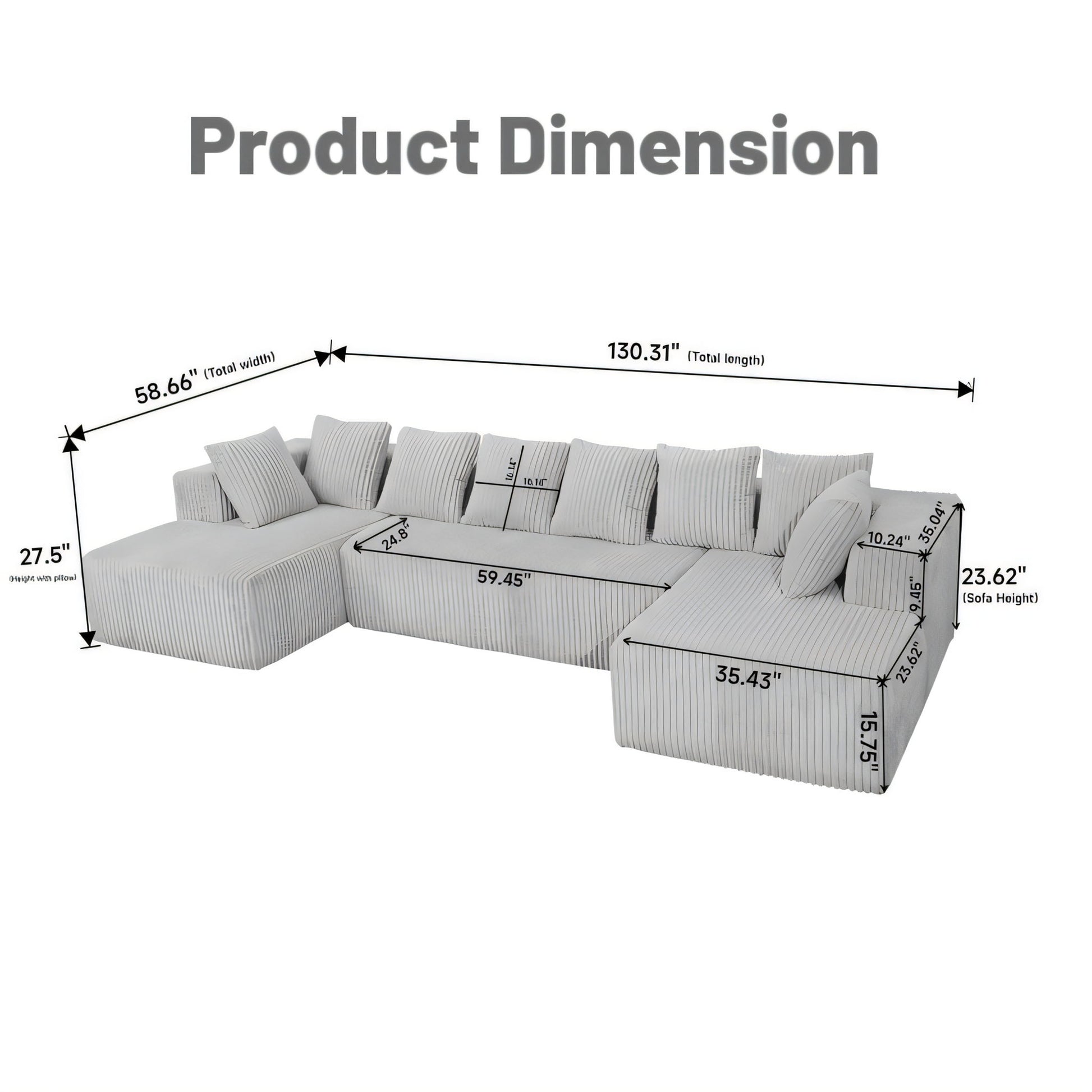 Modular U Shaped Sectional Sofa - Best Buy Furniture