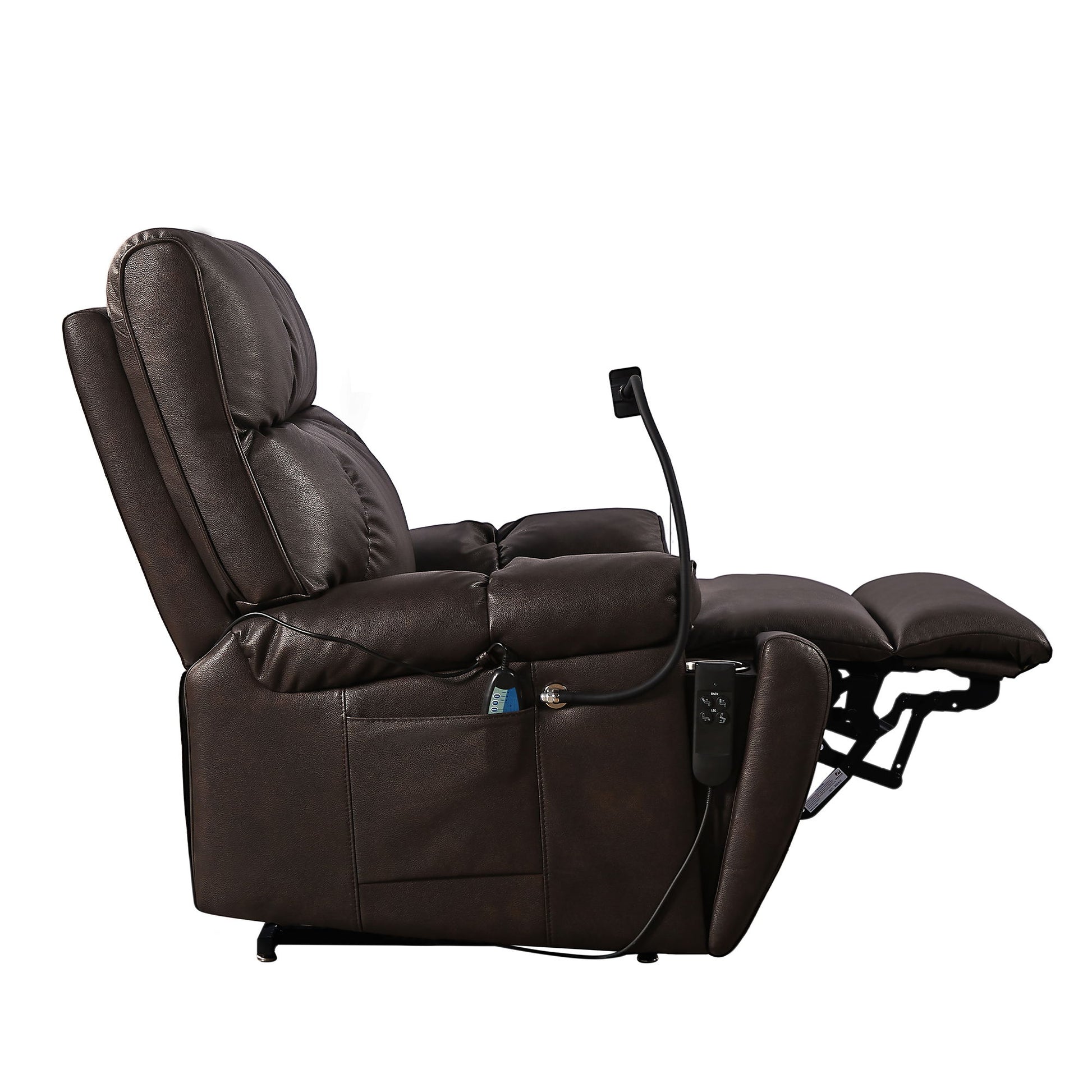 Recliner Chair With Phone Holder, Electric Power Lift Recliner Chair With 2 Motors Massage And Heat For Elderly, 3 Positions, 2 Side Pockets, Cup Holders - Best Buy Furniture