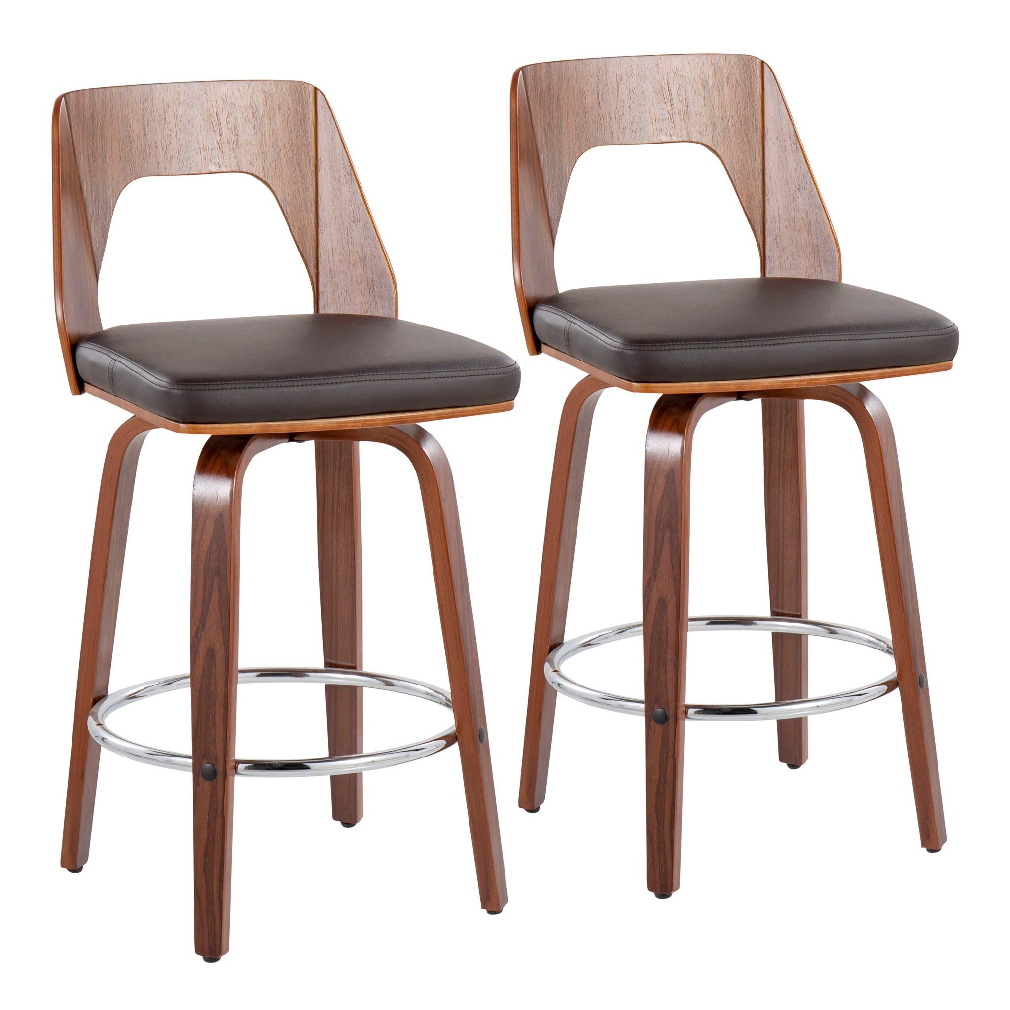 Trilogy - Mid Century Modern Counter Stool (Set of 2) - Best Buy Furniture