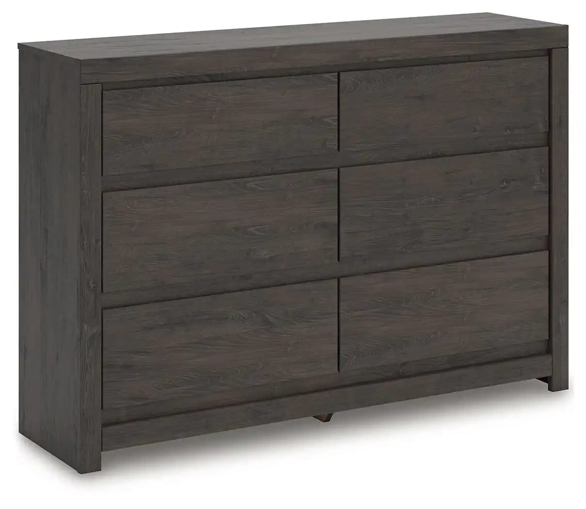 Fraluna - Six Drawer Dresser - Charcoal - Best Buy Furniture
