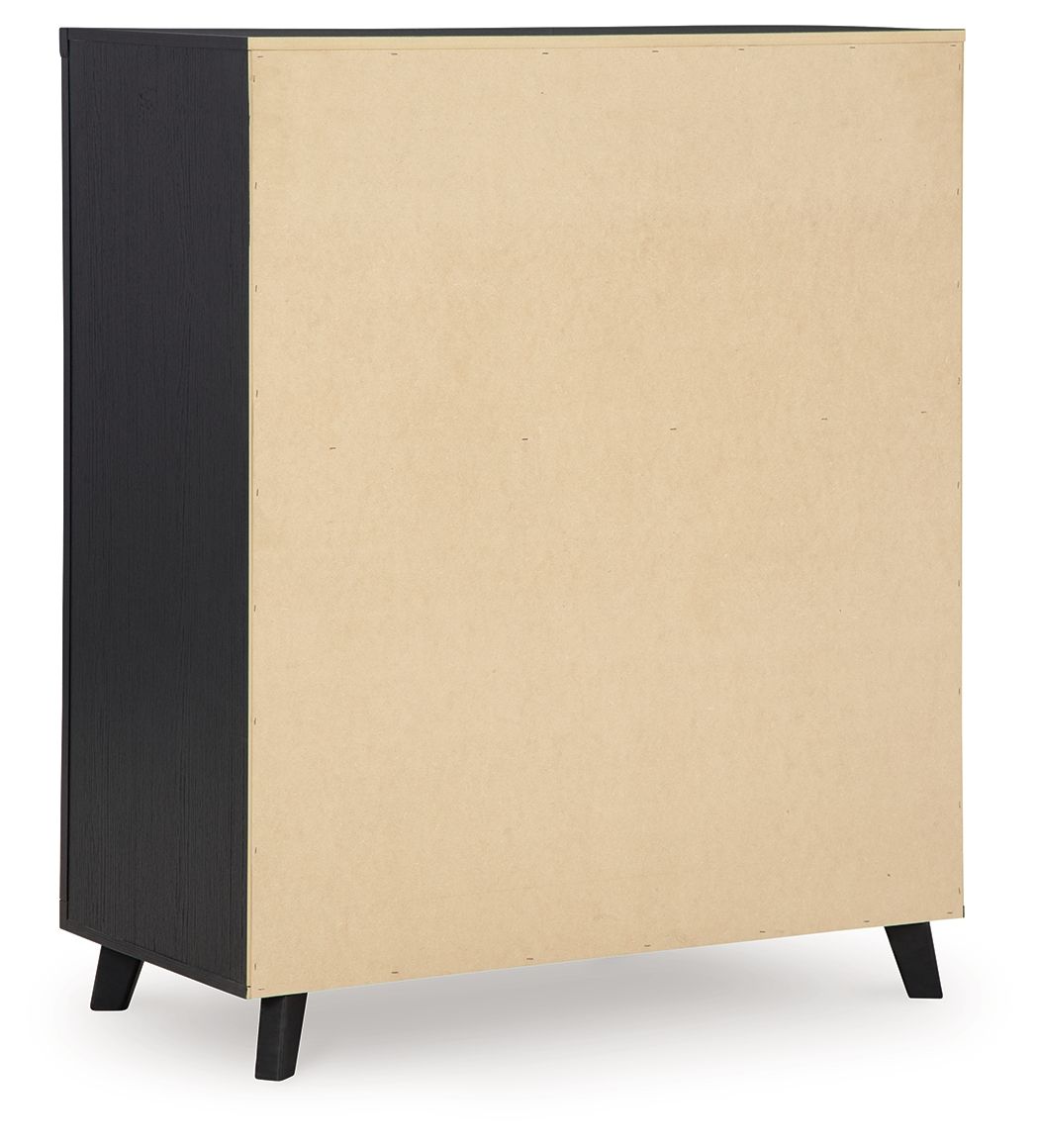 Danziar - Five Drawer Wide Chest - Black - Best Buy Furniture