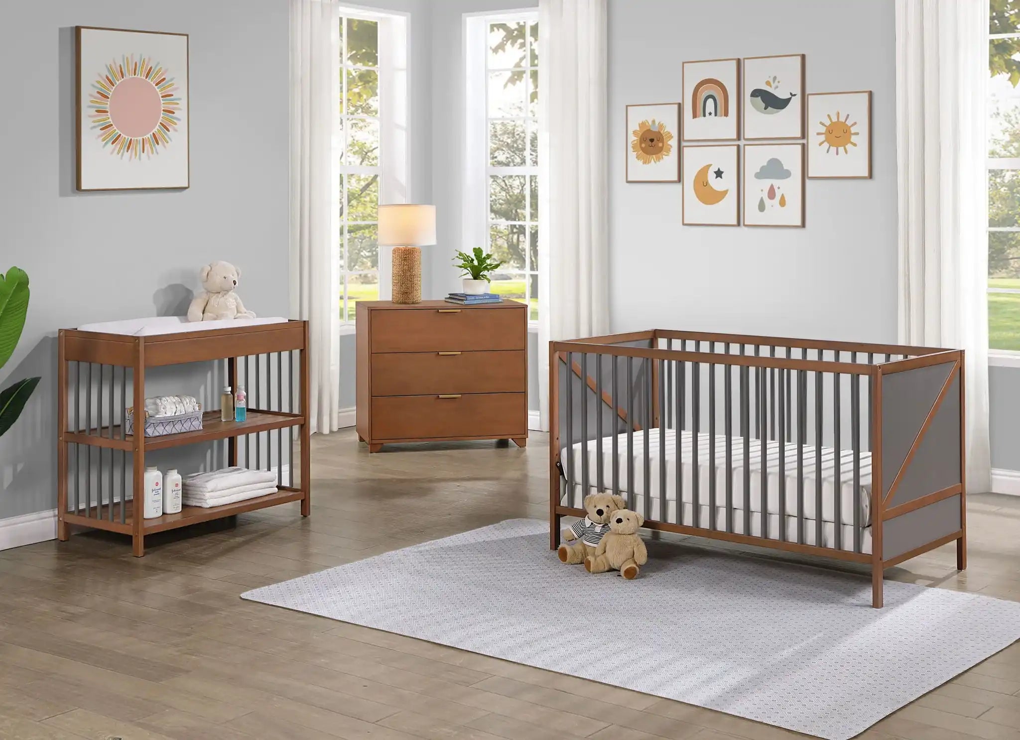 Pixie Zen - 3-in-1 Crib - Walnut - Best Buy Furniture