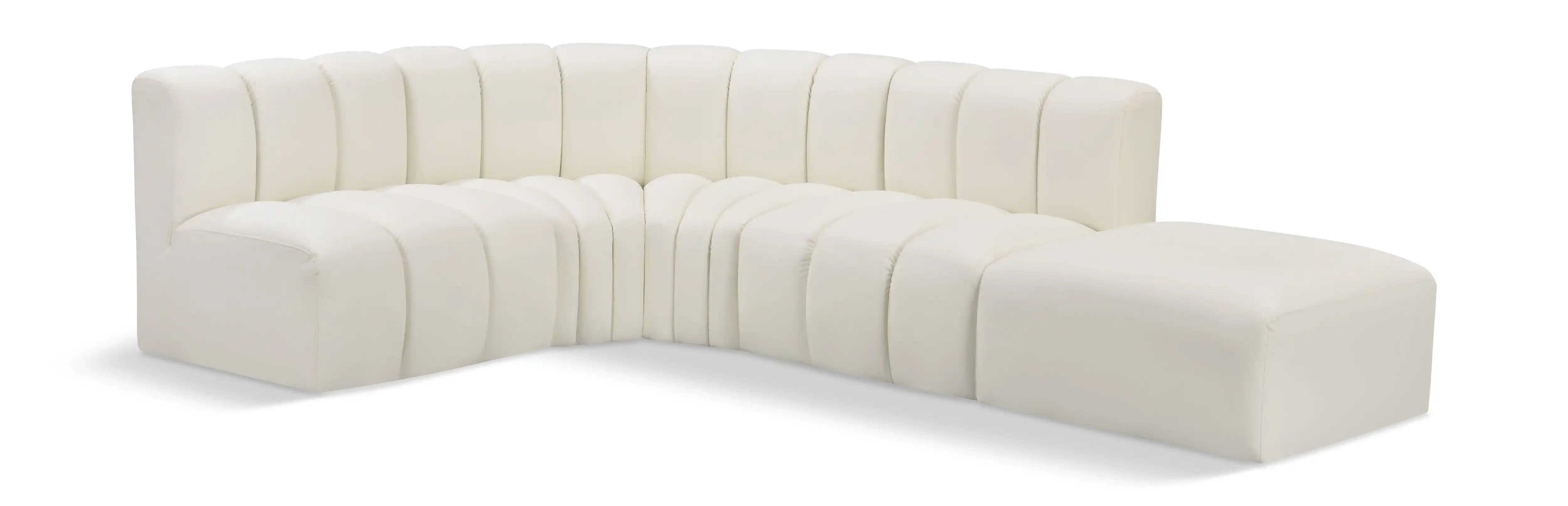 Arc - Faux Leather 5 Piece Corner Modular Sofa - Best Buy Furniture