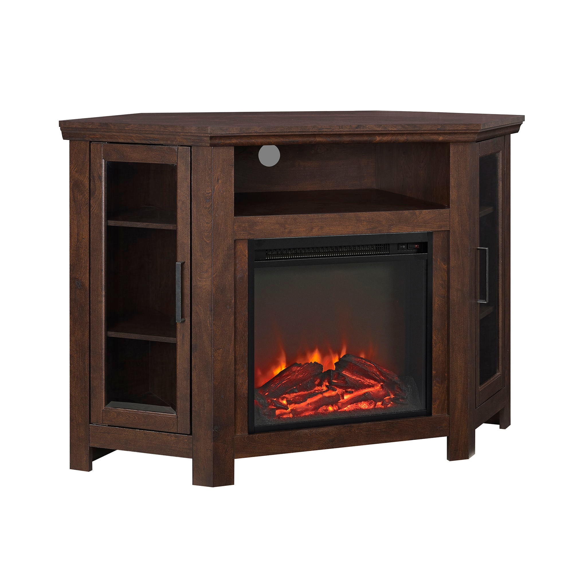 Classic Glass Door Fireplace TV Stand For Tvs Up To 55" - Best Buy Furniture