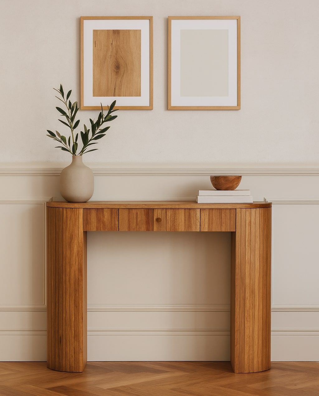 Soba - Straight Console Table - Oak - Best Buy Furniture