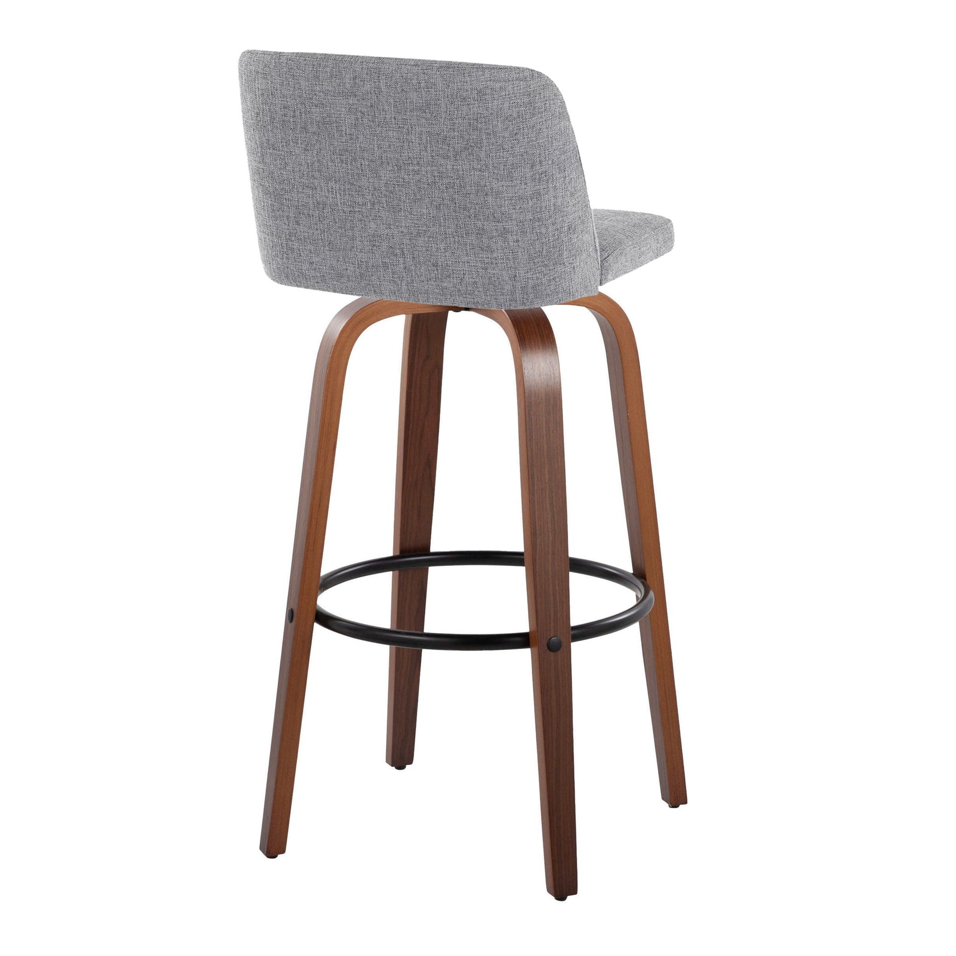 Toriano - Mid Century Modern Fixed Height Barstool Swivel And Round Footrest (Set of 2) - Best Buy Furniture
