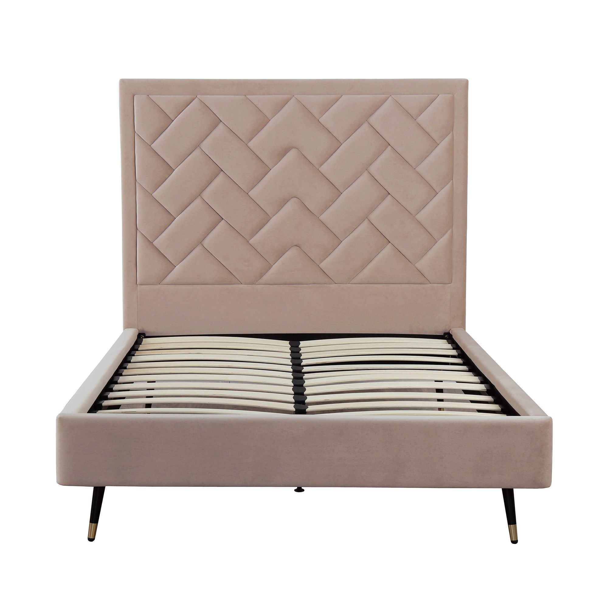 Crosby - Bed With Upholstered Headboard And Slats