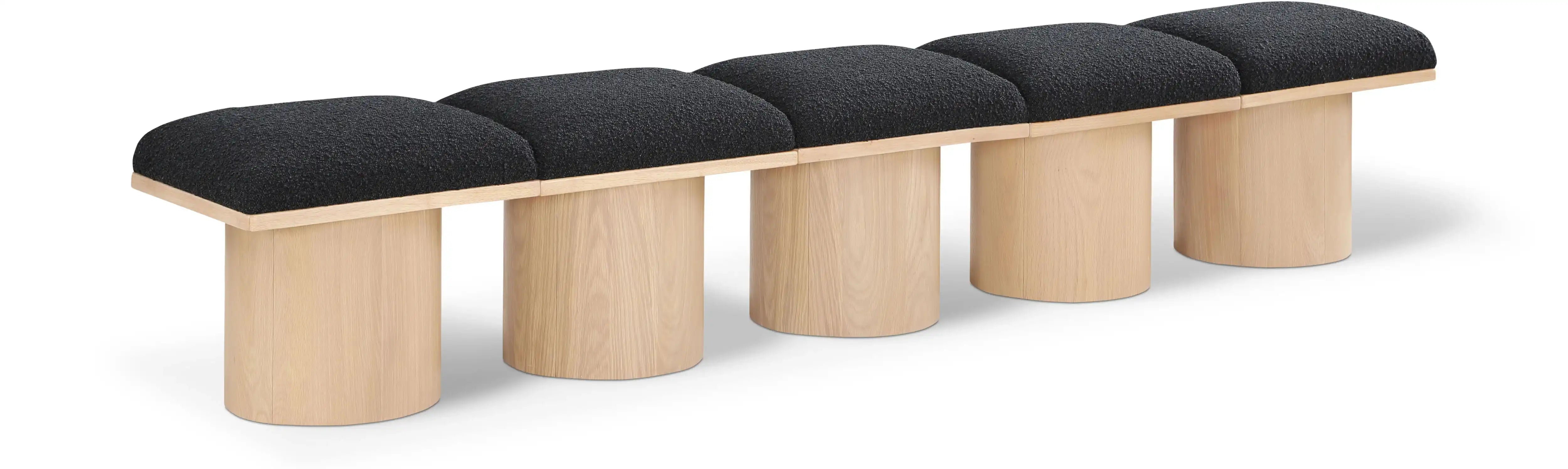 Pavilion - 5 Piece Modular Bench With Natural Base - Best Buy Furniture