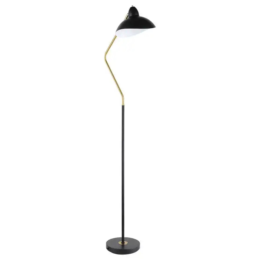 Lucien - Dome Shade Metal Task Floor Lamp - Black - Best Buy Furniture