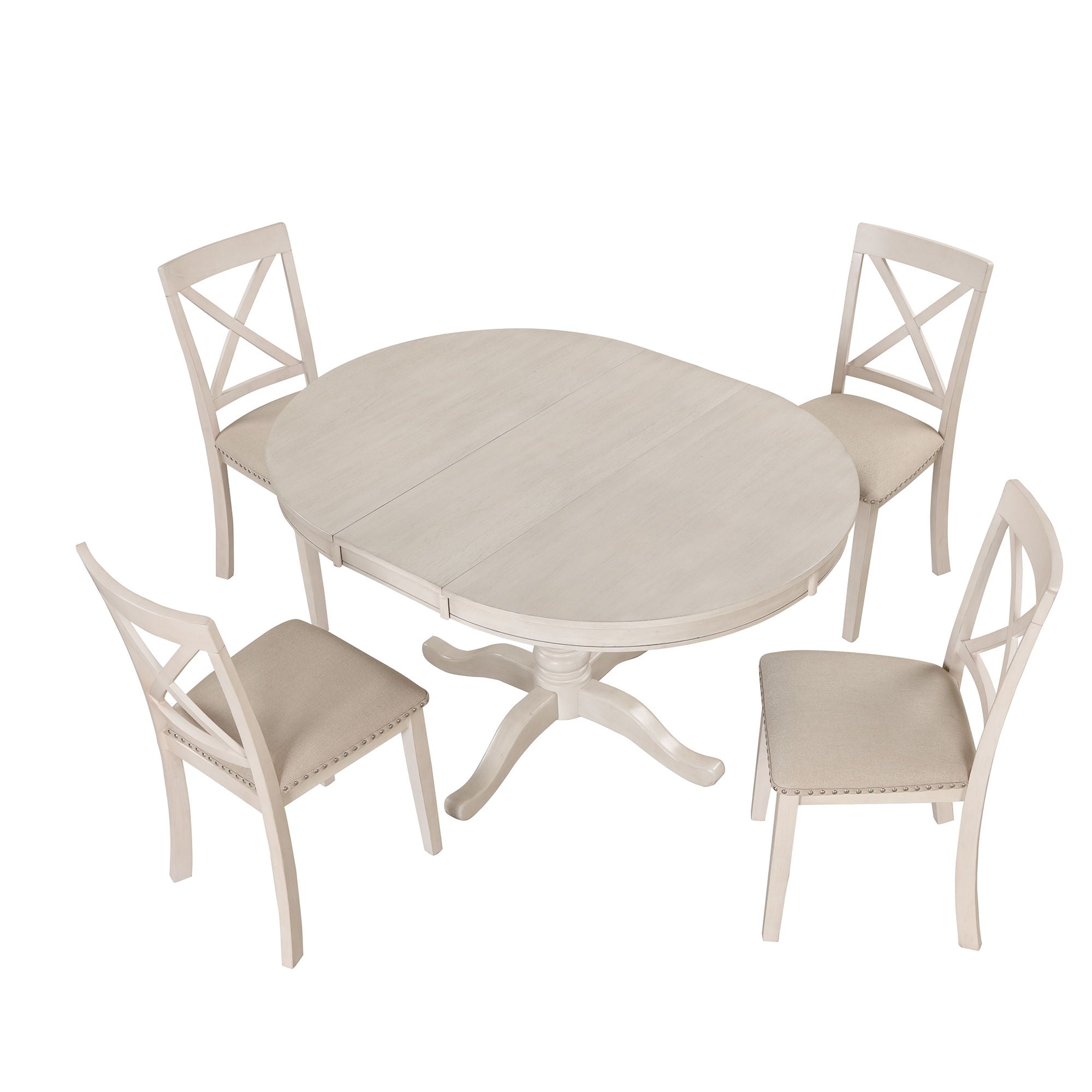 Modern Dining Table Set For 4, Round Table And 4 Kitchen Room Chairs, 5 Piece Kitchen Table Set For Dining Room, Dinette, Breakfast Nook - Best Buy Furniture