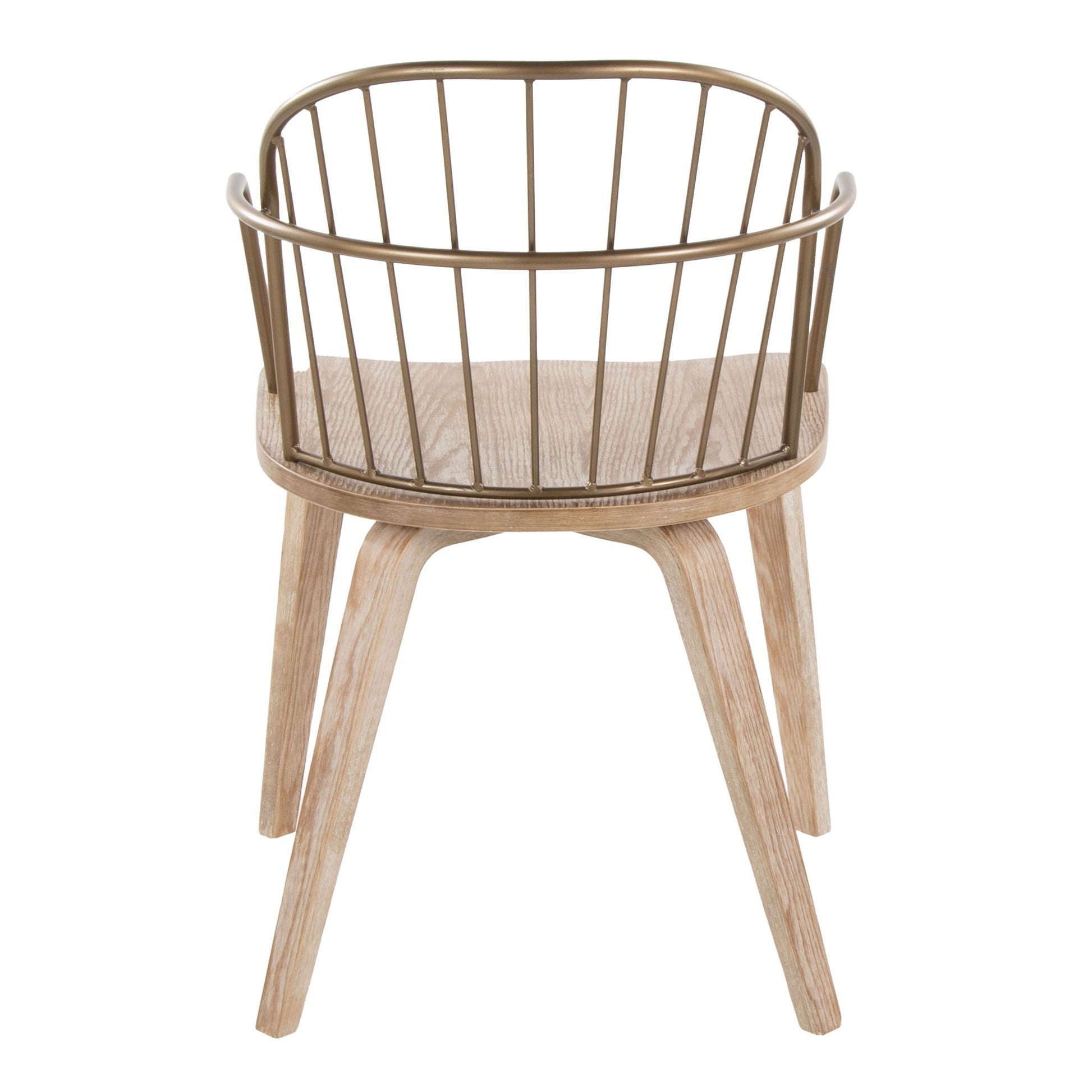 Riley - Farmhouse Arm Chair (Set of 2) - White Washed / Antique Copper - Best Buy Furniture